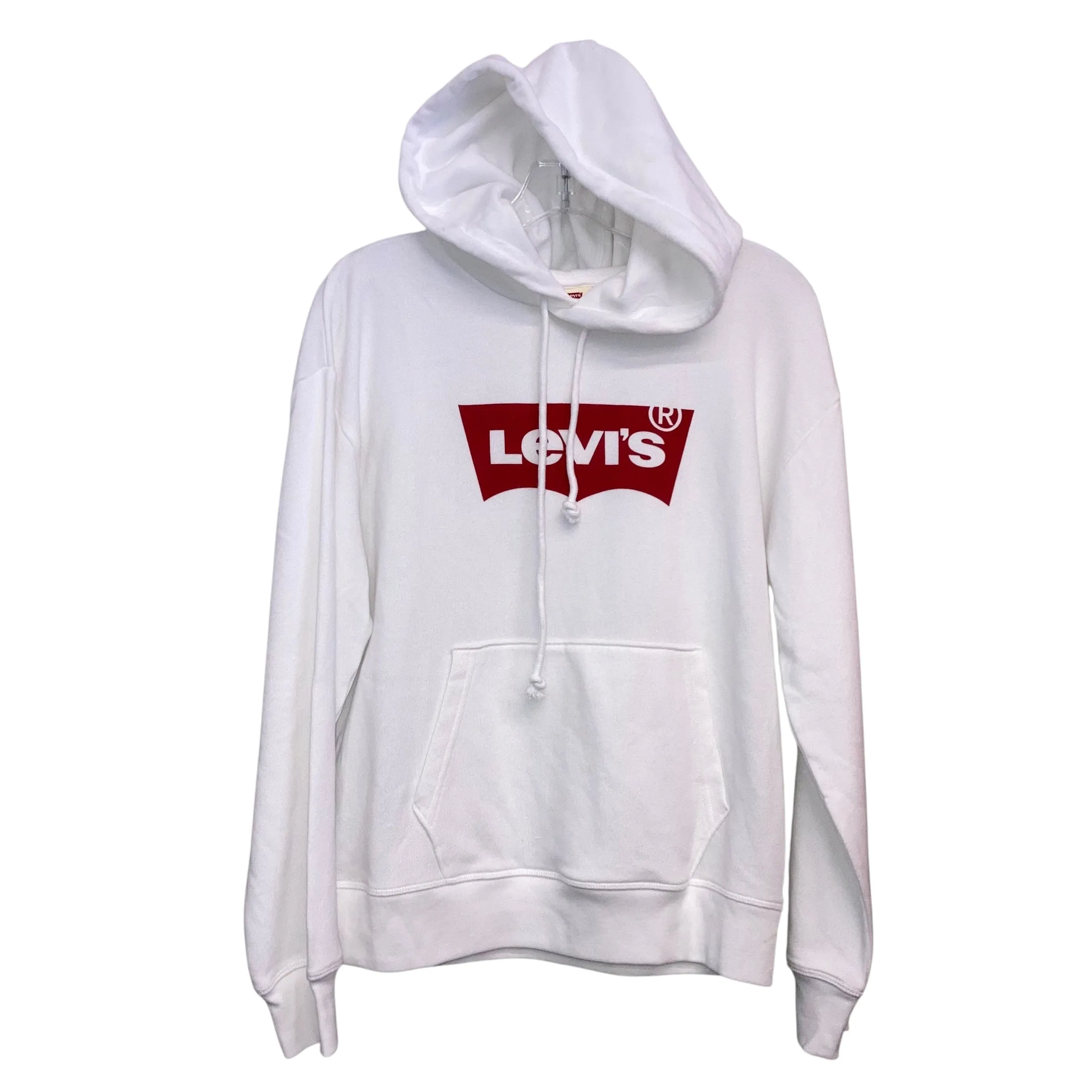 Sweatshirt Hoodie By Levis In White, Size:S Fire Glow Open Heart