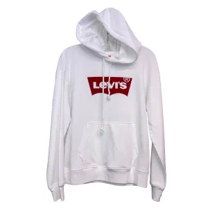 Sweatshirt Hoodie By Levis In White, Size:S Fire Glow Open Heart