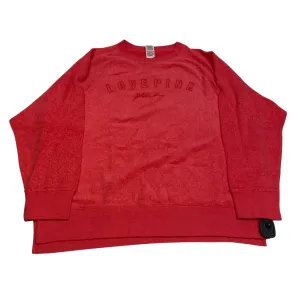 Sweatshirt Crewneck By Pink In Red, Size:L Winter Essential Motion Core