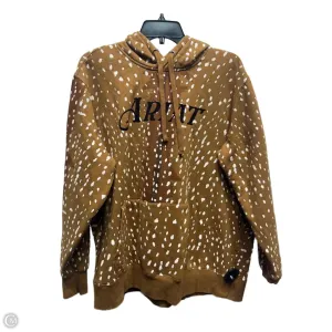 Sweatshirt Hoodie By Ariat In Brown & Cream, Size: Xxl CompactKnit