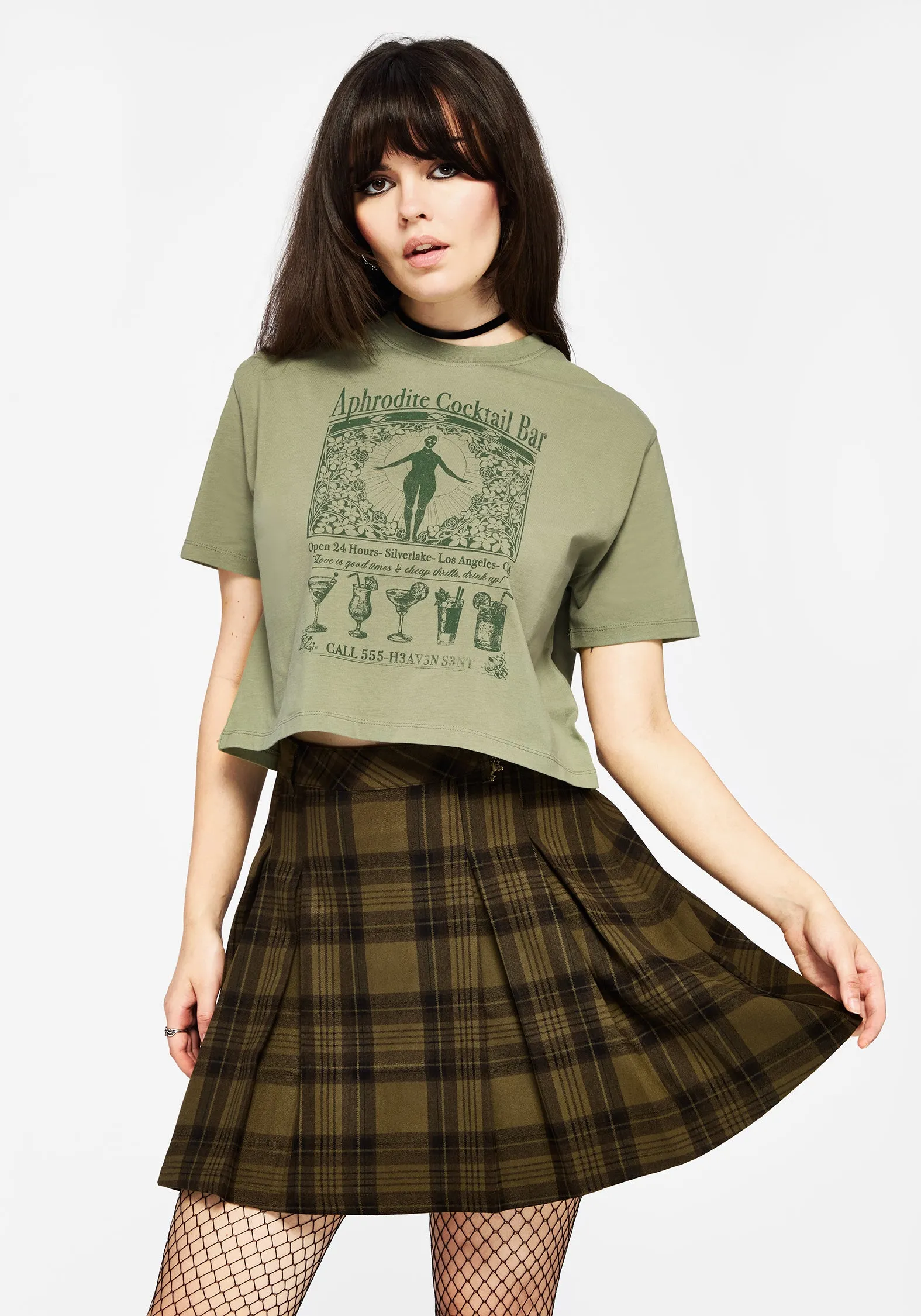 Ode Cotton Jersey Cropped T-Shirt Retro nostalgia