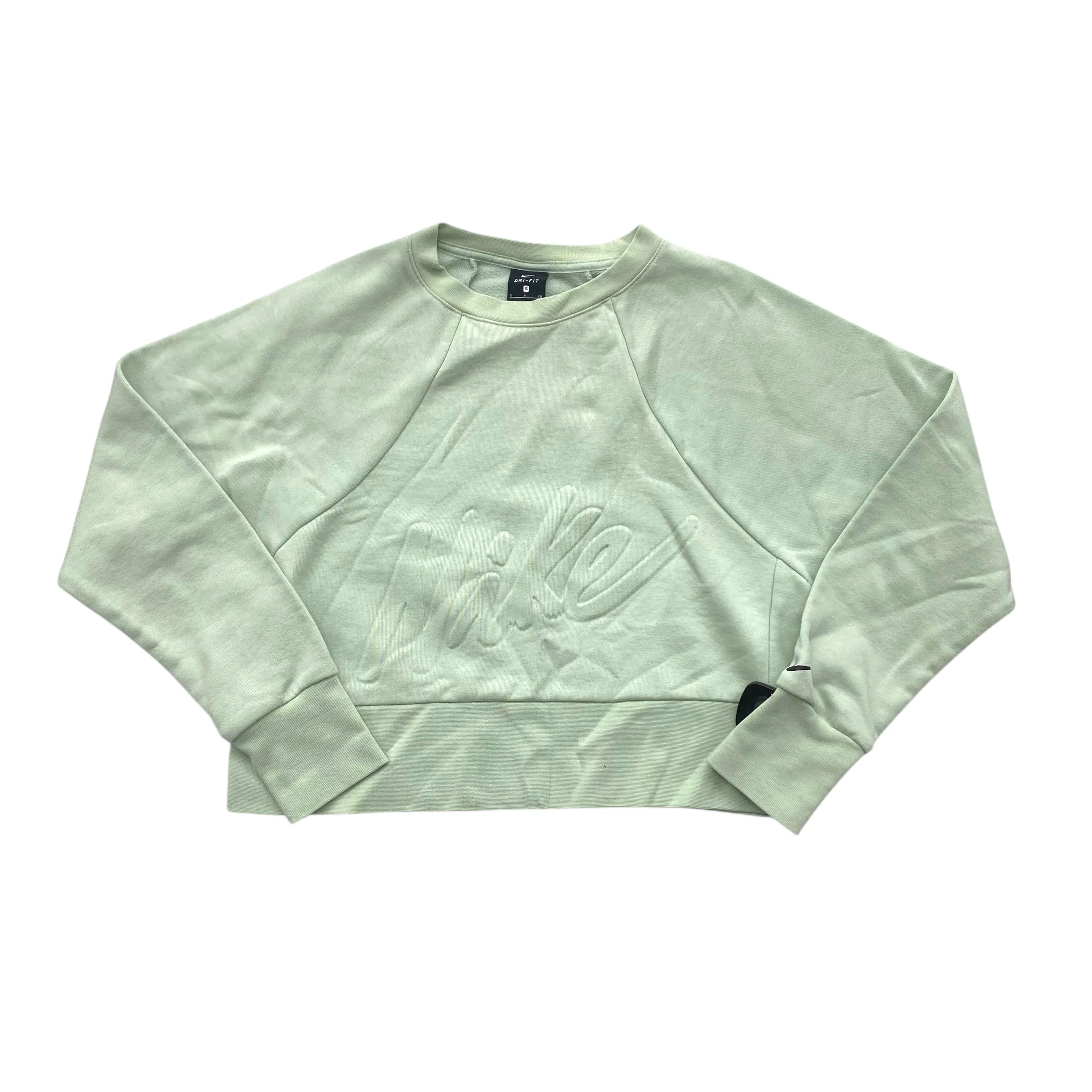 Athletic Sweatshirt Crewneck By Nike In Green, Size:S Busy Glow Quick Wear