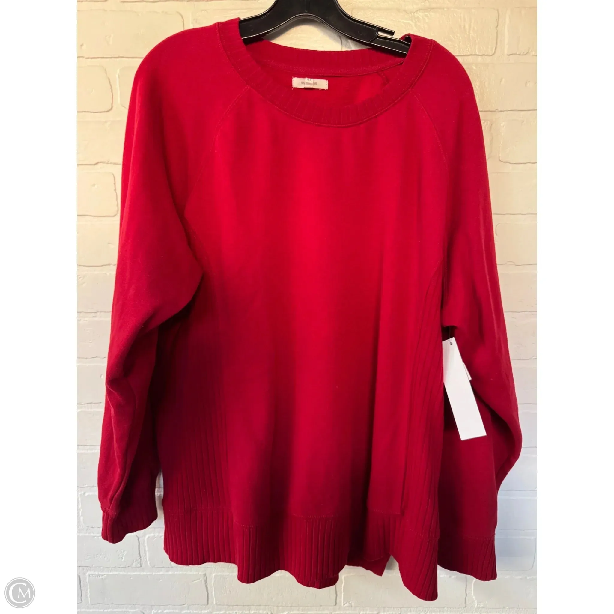 MultiPocket Design Sweatshirt Crewneck By Maurices In Red, Size: Xl