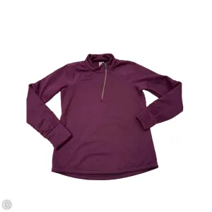 LayeredPaneling Denim style Athletic Sweatshirt Collar By Sweaty Betty In Maroon, Size: L