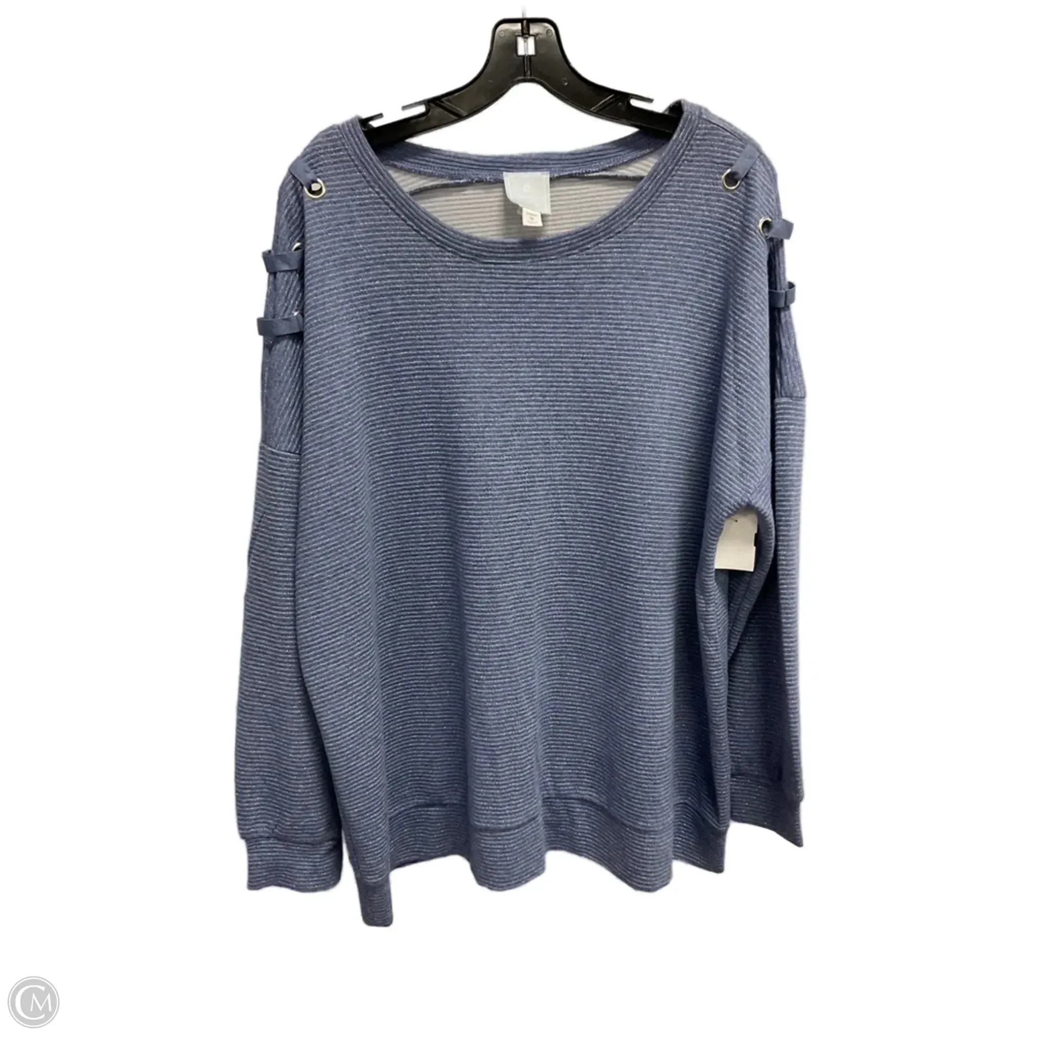 Sweatshirt Crewneck By Sunday In Blue, Size: 1x AntiSnagFabric StaticResistantTextile