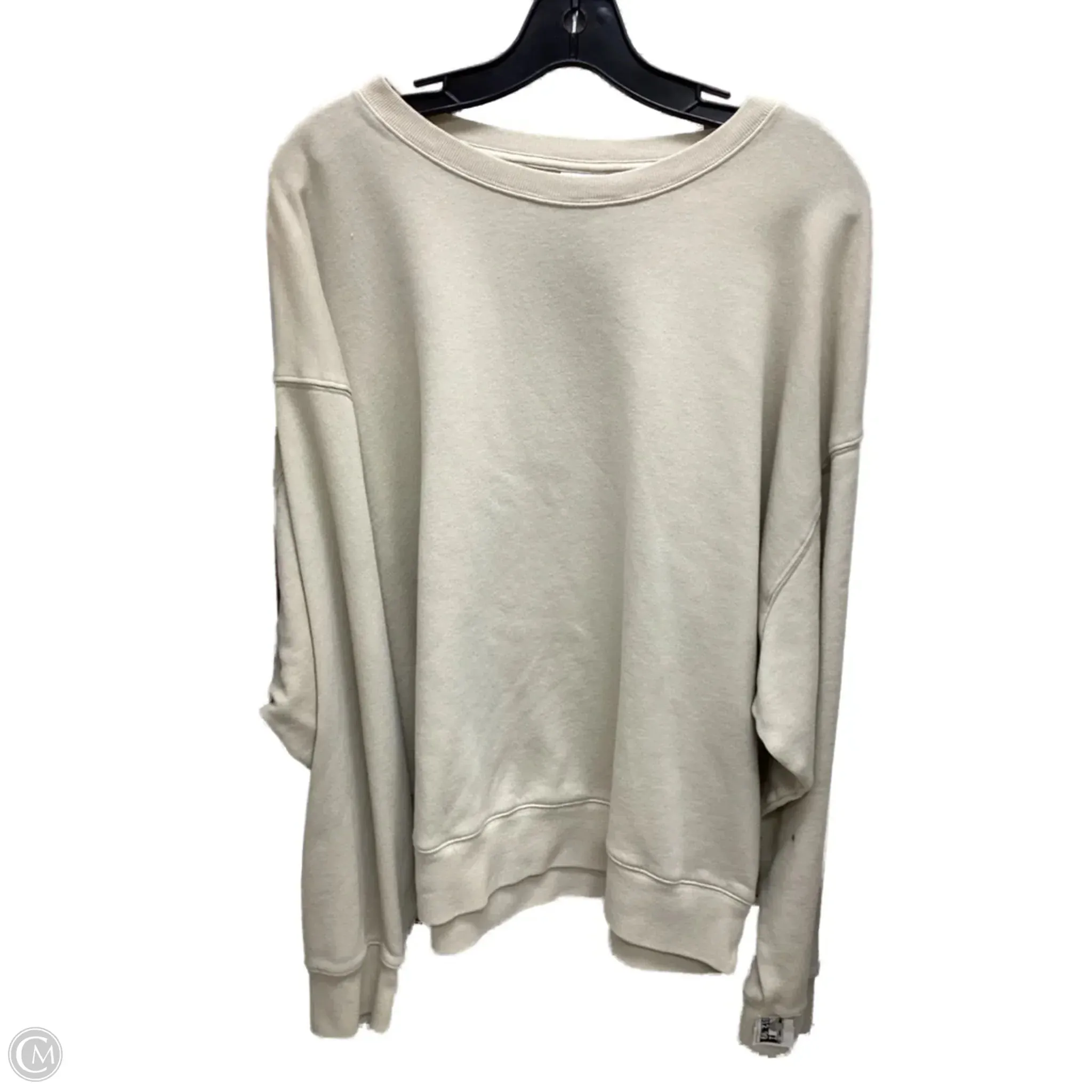 ReinforcedHems Relax Mode Sweatshirt Crewneck By Pink In Tan, Size: L