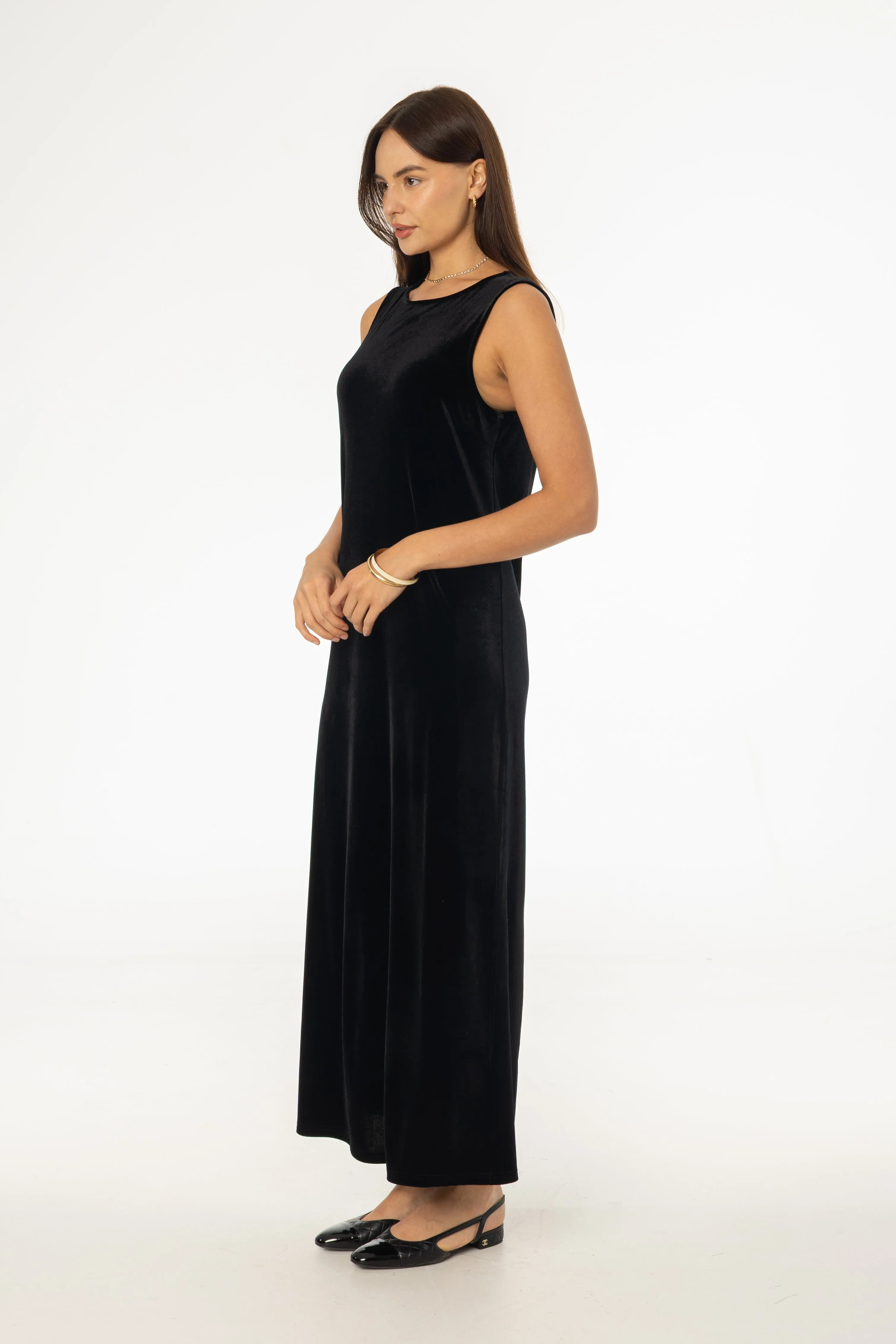 Frost Glow Black Basic Velour Jumper