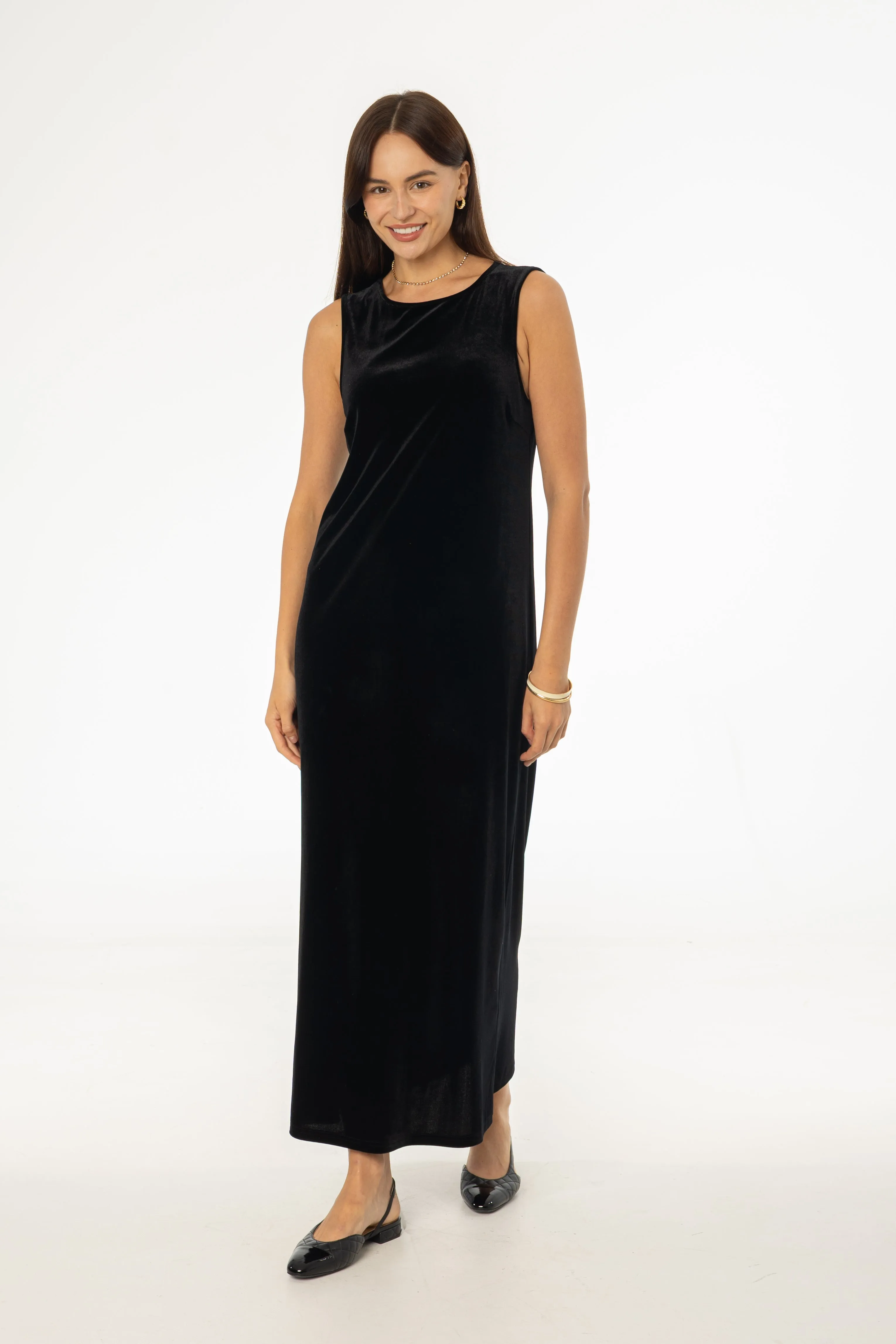 Art Glow Relaxed Cut Black Basic Velour Jumper