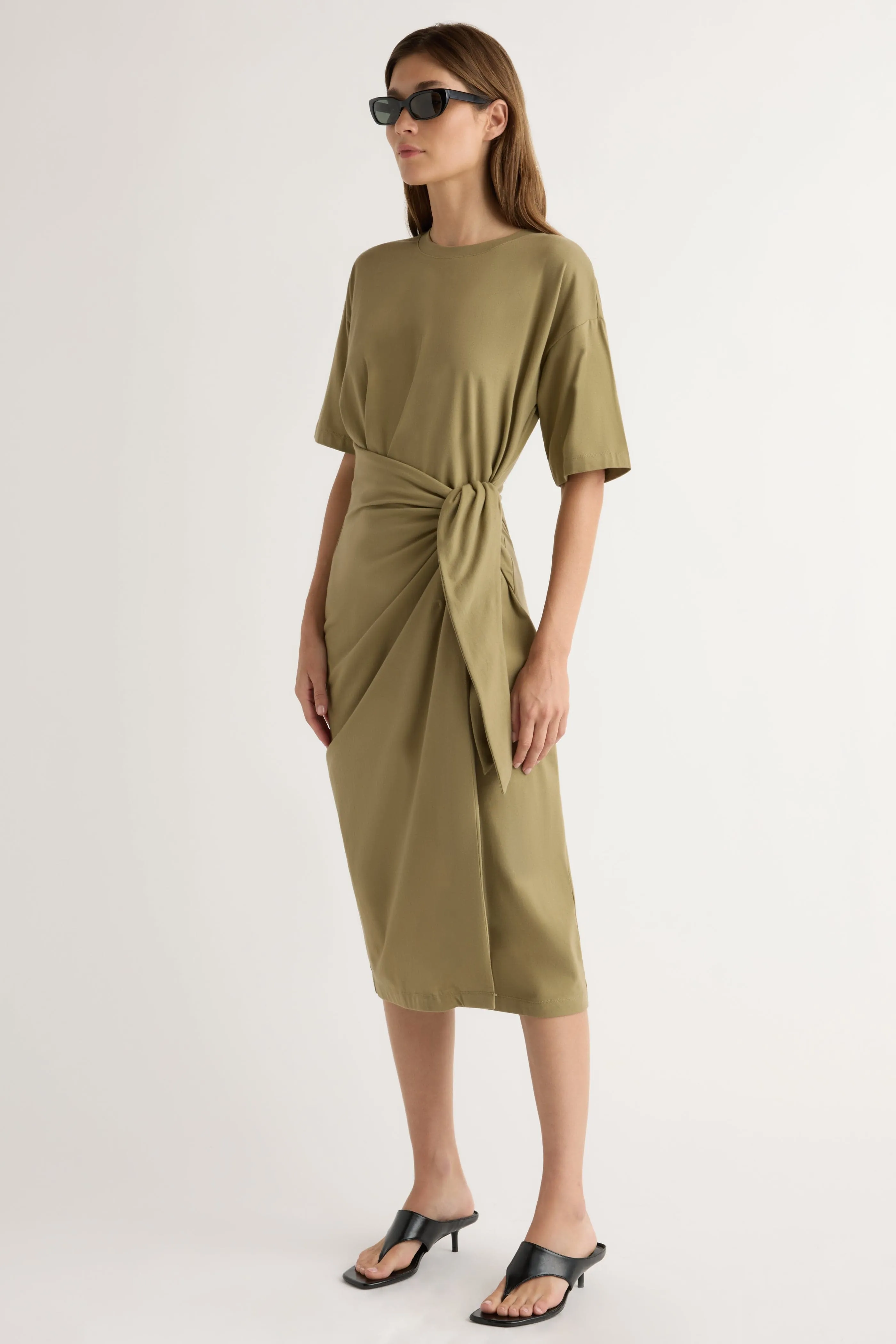 Noa Organic Cotton T-Shirt Wrap Dress Dance Flow MultiPocket
