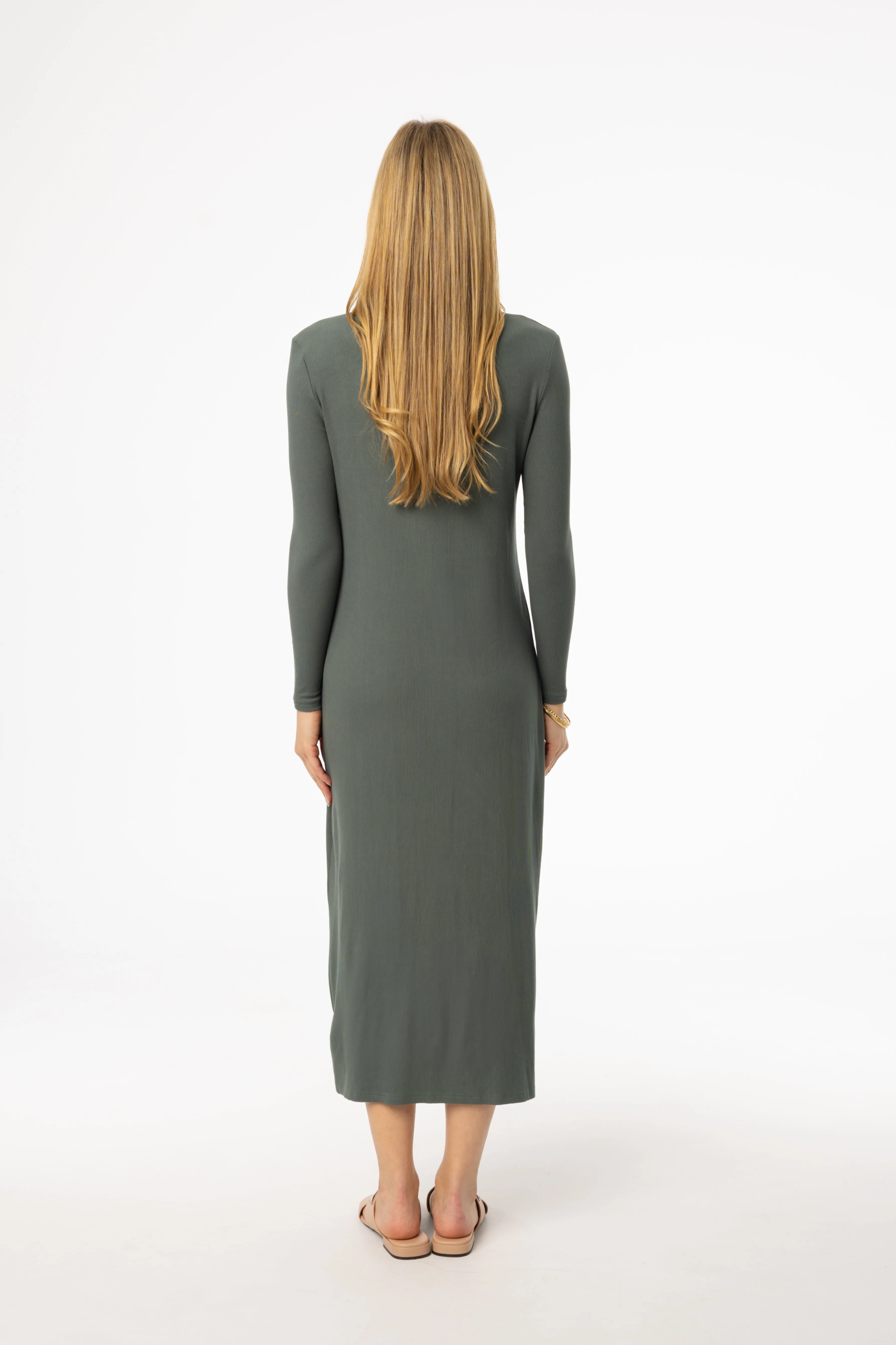 Sage Cardi Maxi Dress MoistureControl Fabric