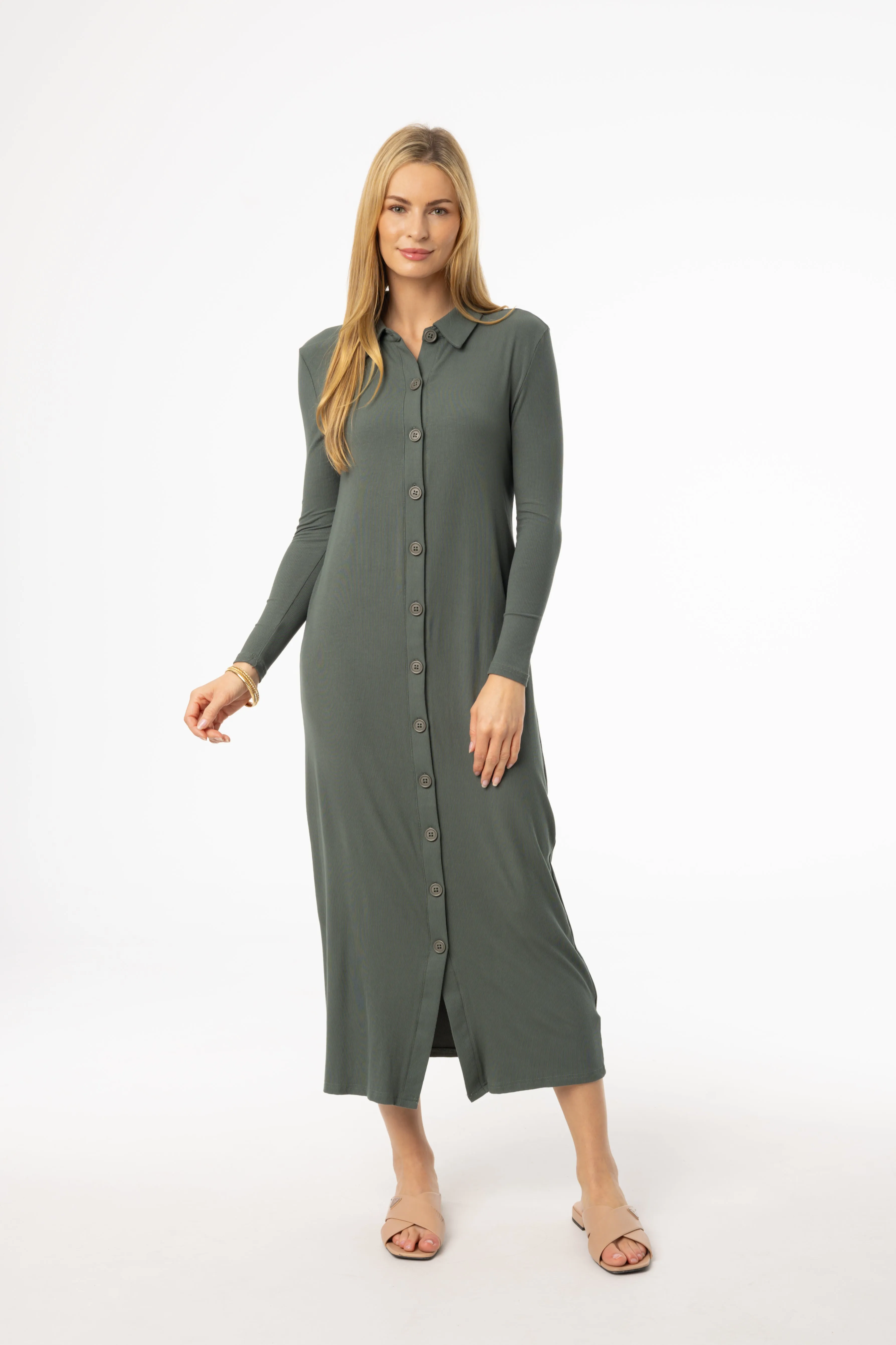 Bride Side Organic Cotton Certification Sage Cardi Maxi Dress