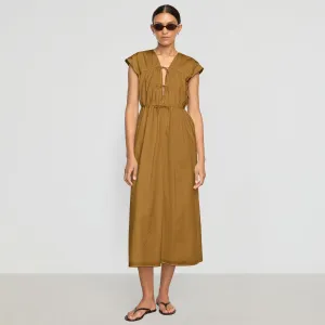 Smart Wear Shreya Tie-Front Organic Cotton Dress
