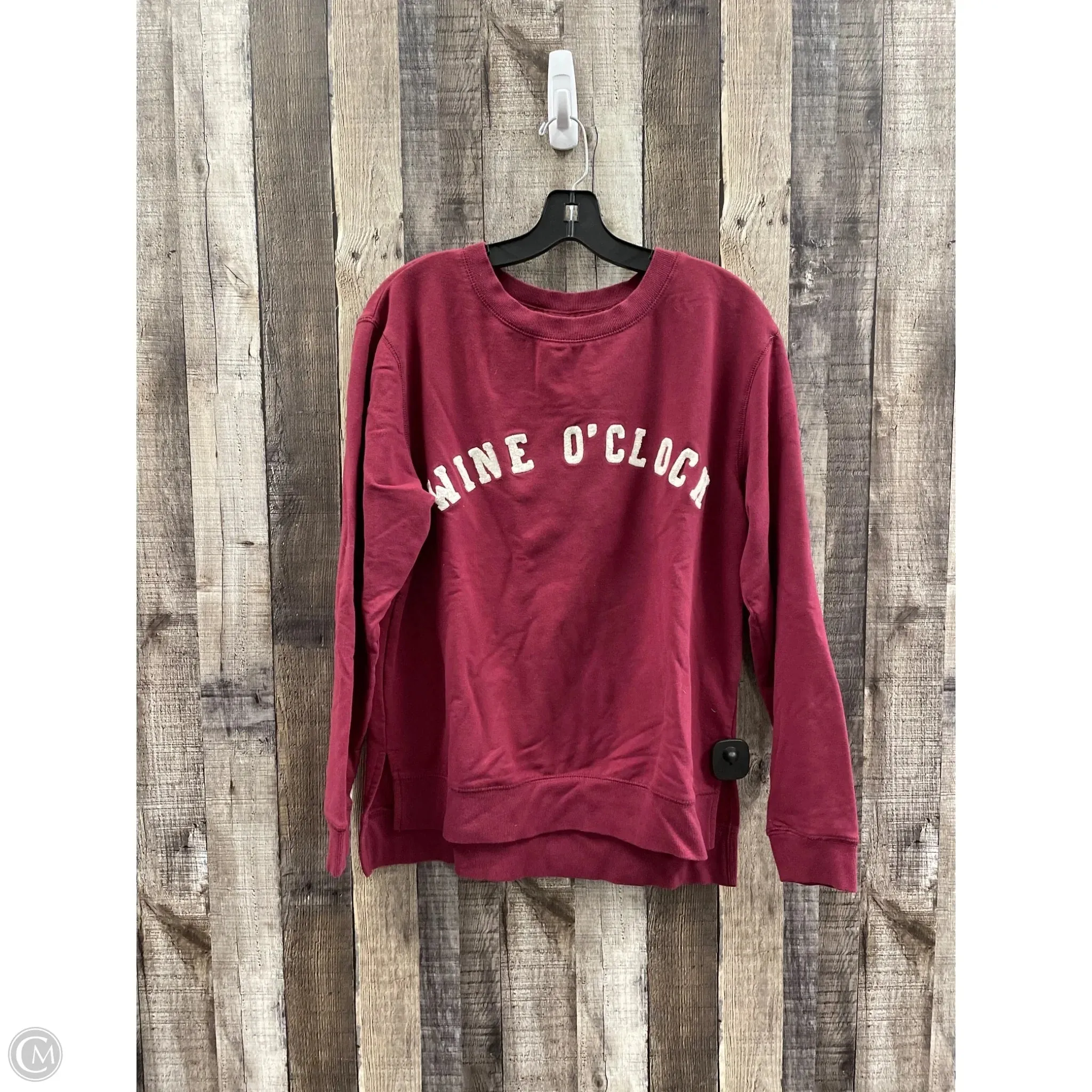Professional Fit Sweatshirt Crewneck By Green Tea In Maroon, Size: M