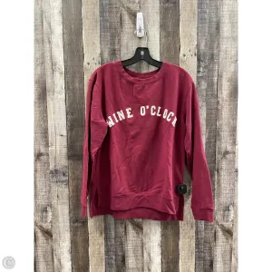Professional Fit Sweatshirt Crewneck By Green Tea In Maroon, Size: M