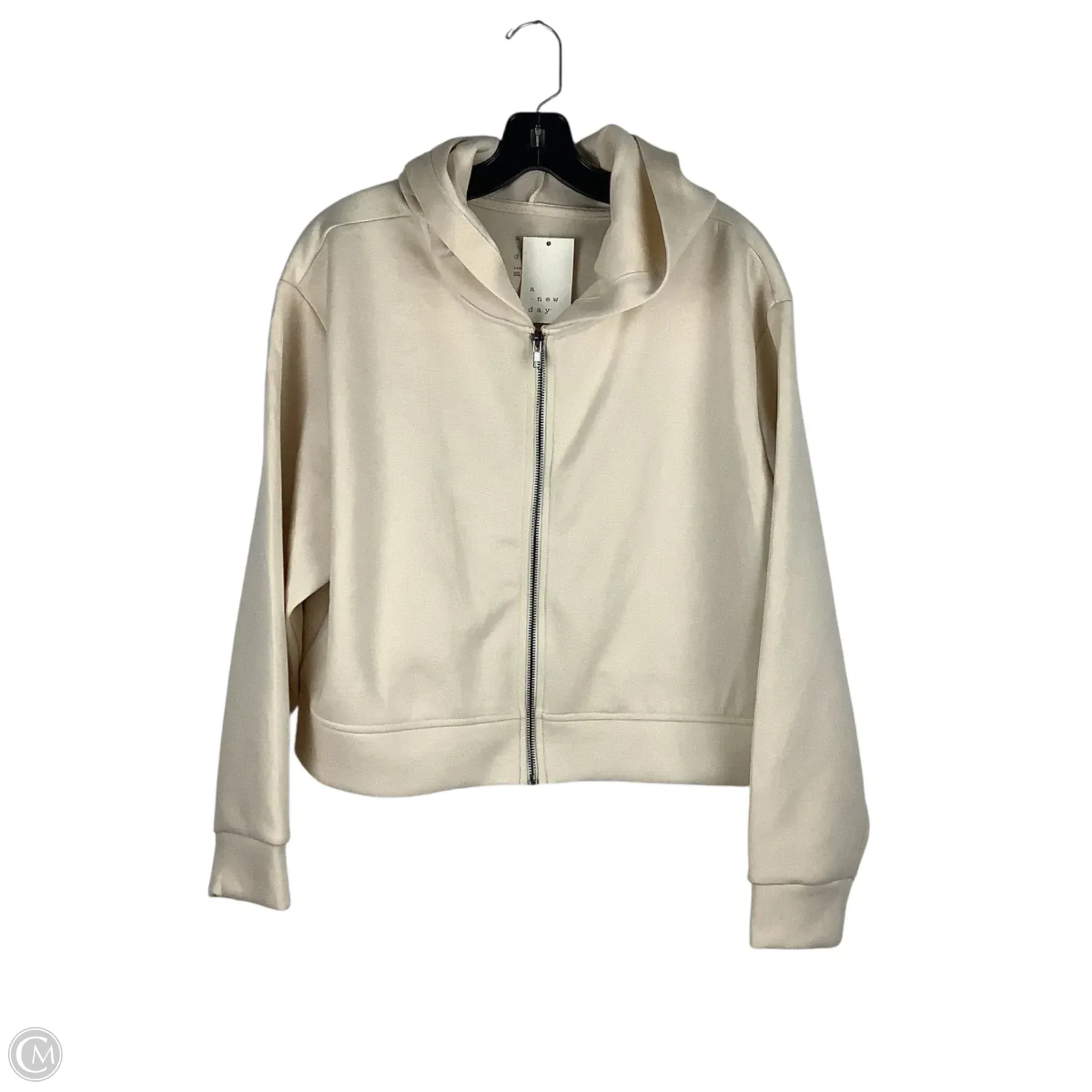 LowProfile Sweatshirt Hoodie By A New Day In Cream, Size: L