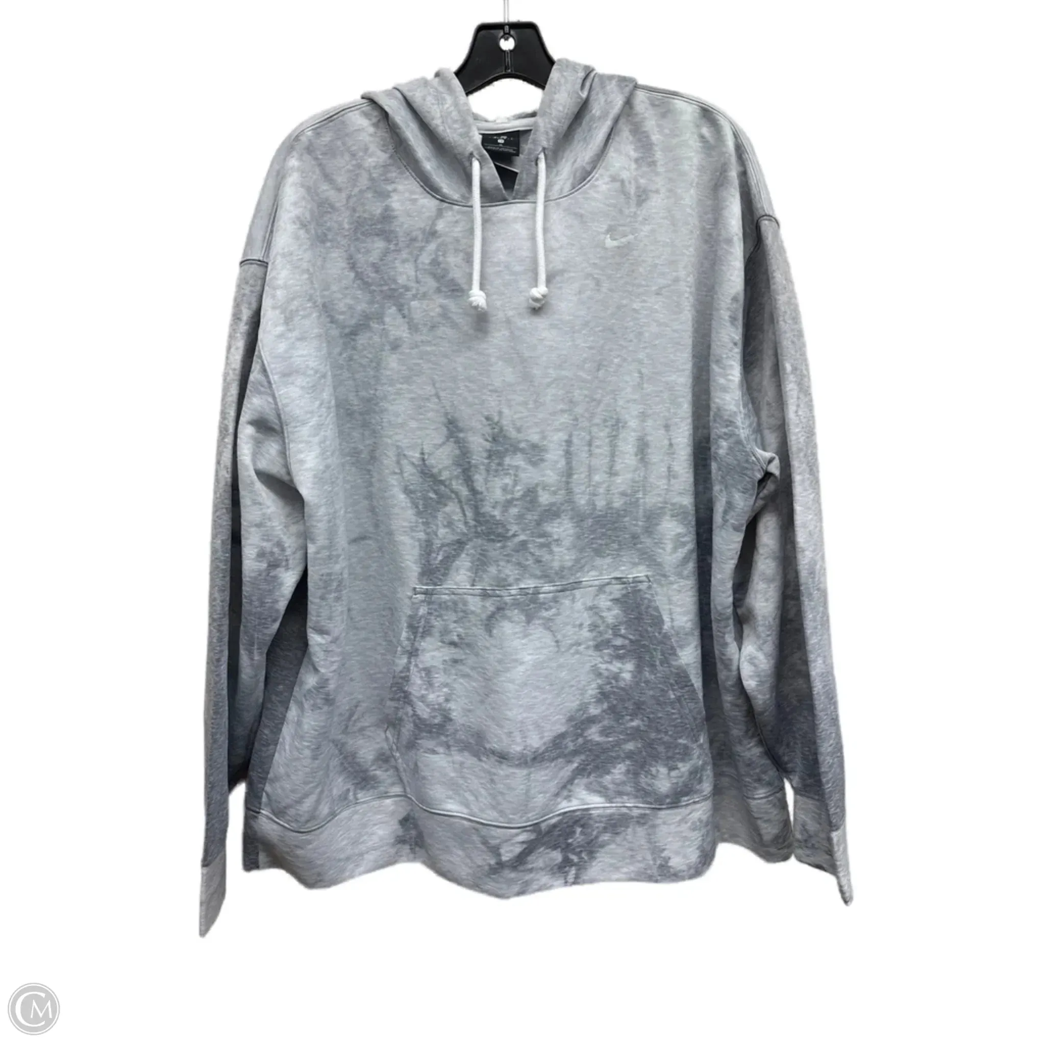 Athletic Sweatshirt Hoodie By Nike In Grey, Size: 1x Sporty Dress