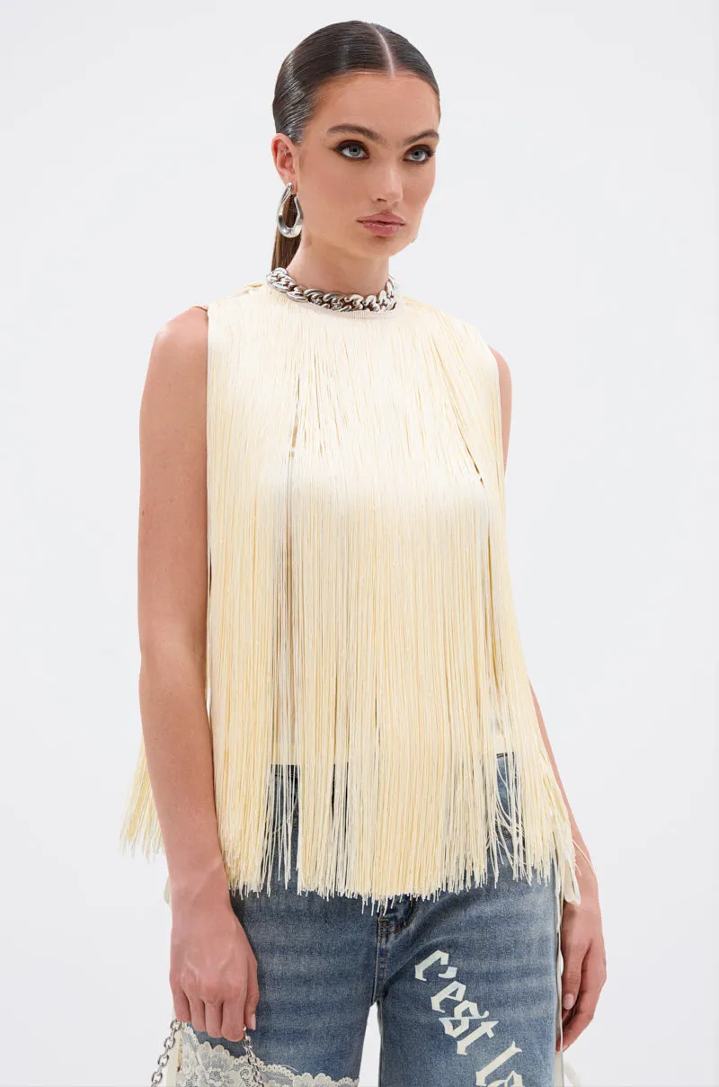 SUNSHINE LOVER FRINGE BLOUSE Anti Pill Surface
