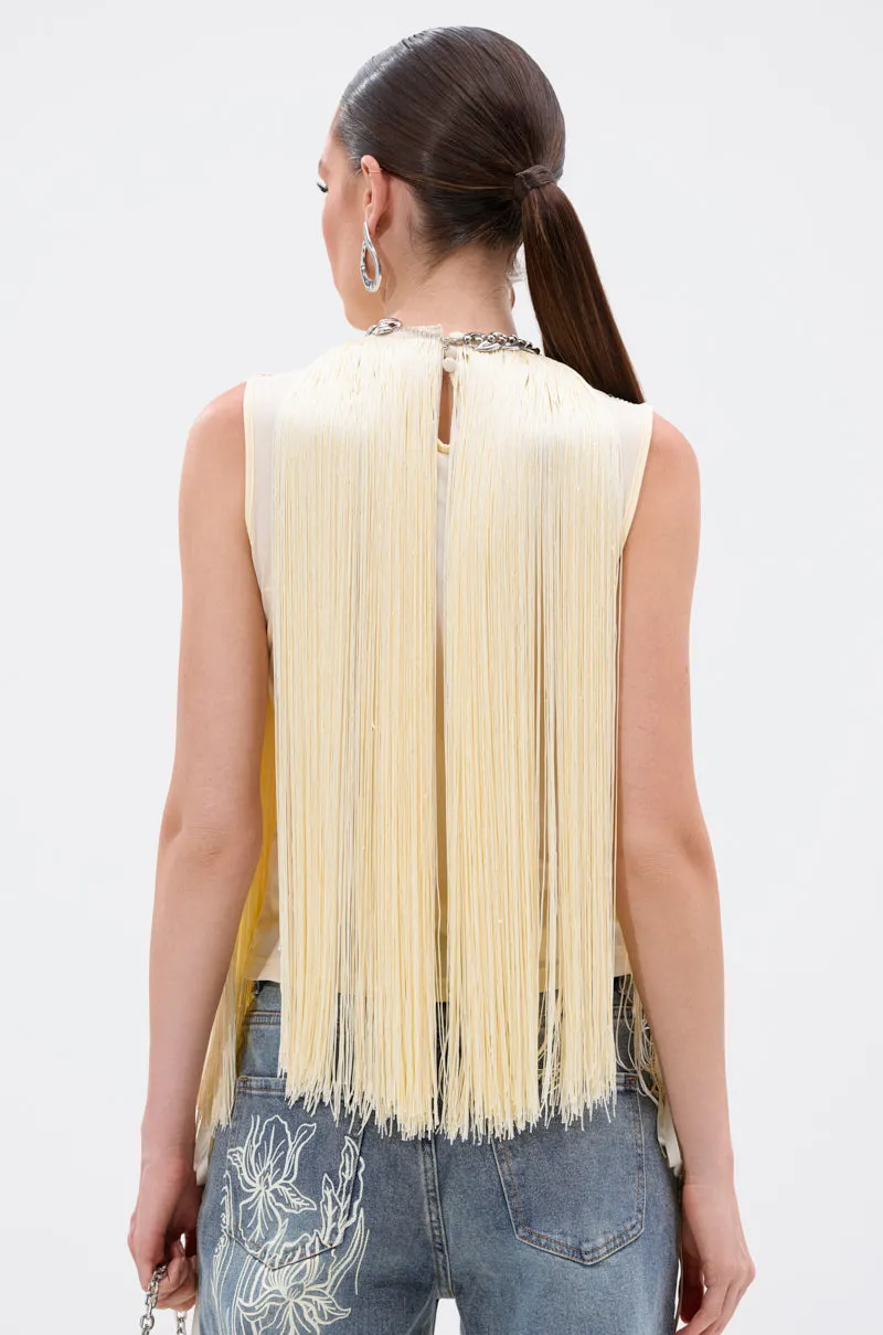Silicome Grip Moisture Control Lining SUNSHINE LOVER FRINGE BLOUSE
