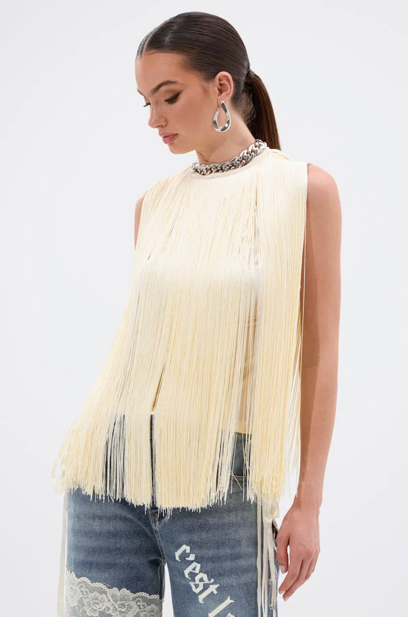 SUNSHINE LOVER FRINGE BLOUSE fresh feel explosion proof