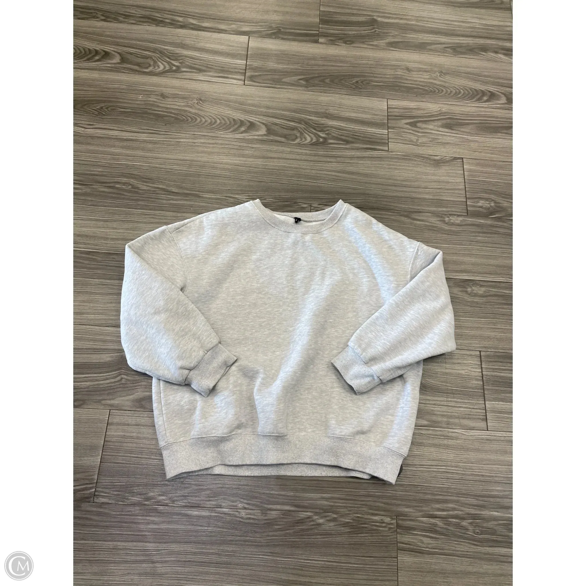 Sweatshirt Crewneck By Clothes Mentor In Grey, Size: L OekoTexCertified Story Glow