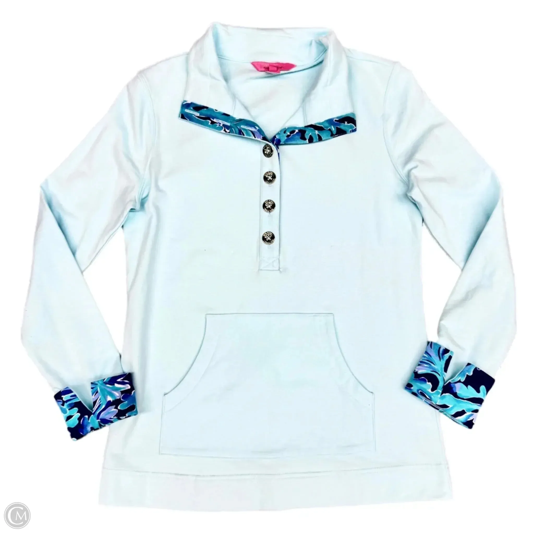 Sweatshirt Designer By Lilly Pulitzer In Blue, Size: Xs AntimicrobialCoating