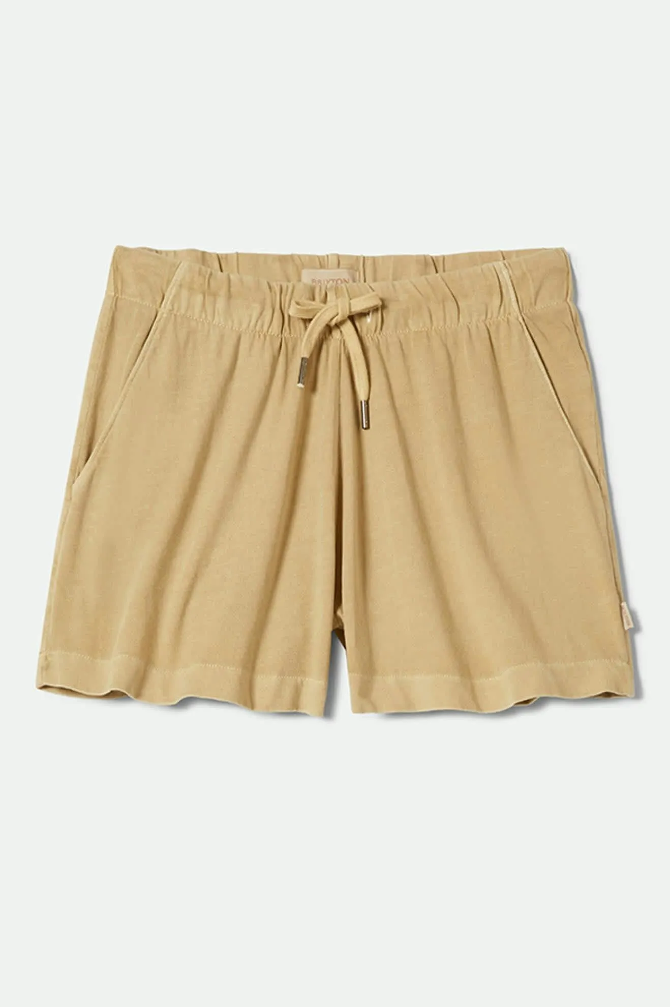 Side Pockets Carefree Organic Garment Dyed Lounge Short - Pale Khaki