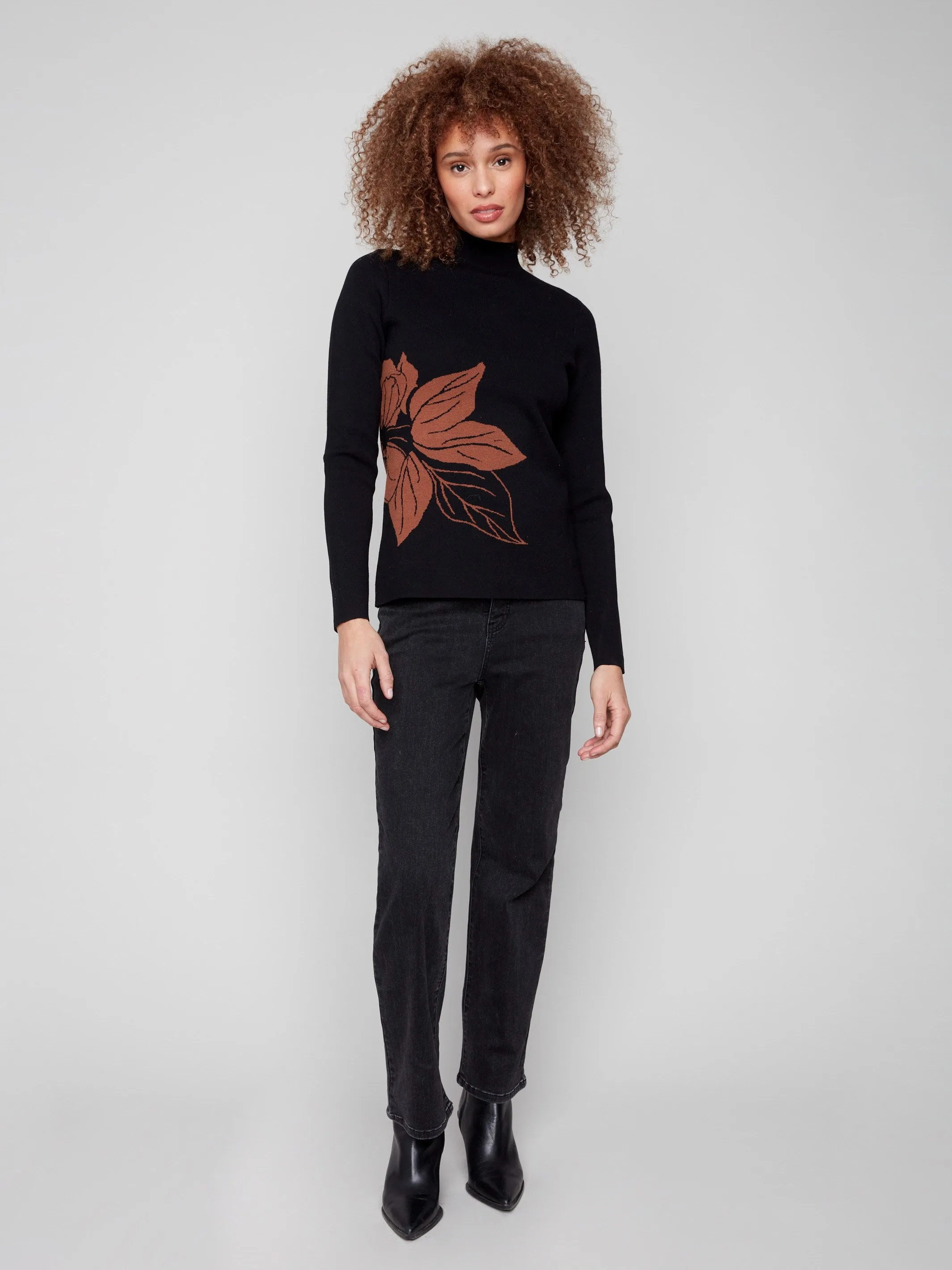 Reversible Mock Neck Sweater - Cacao Breathable Open Weave Layering Style