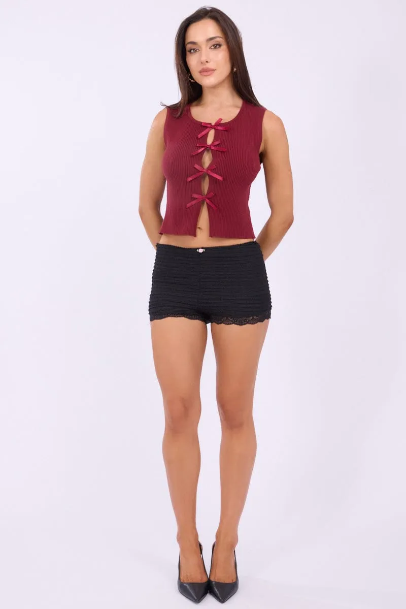 Comfortable clothing Black Micro Shorts