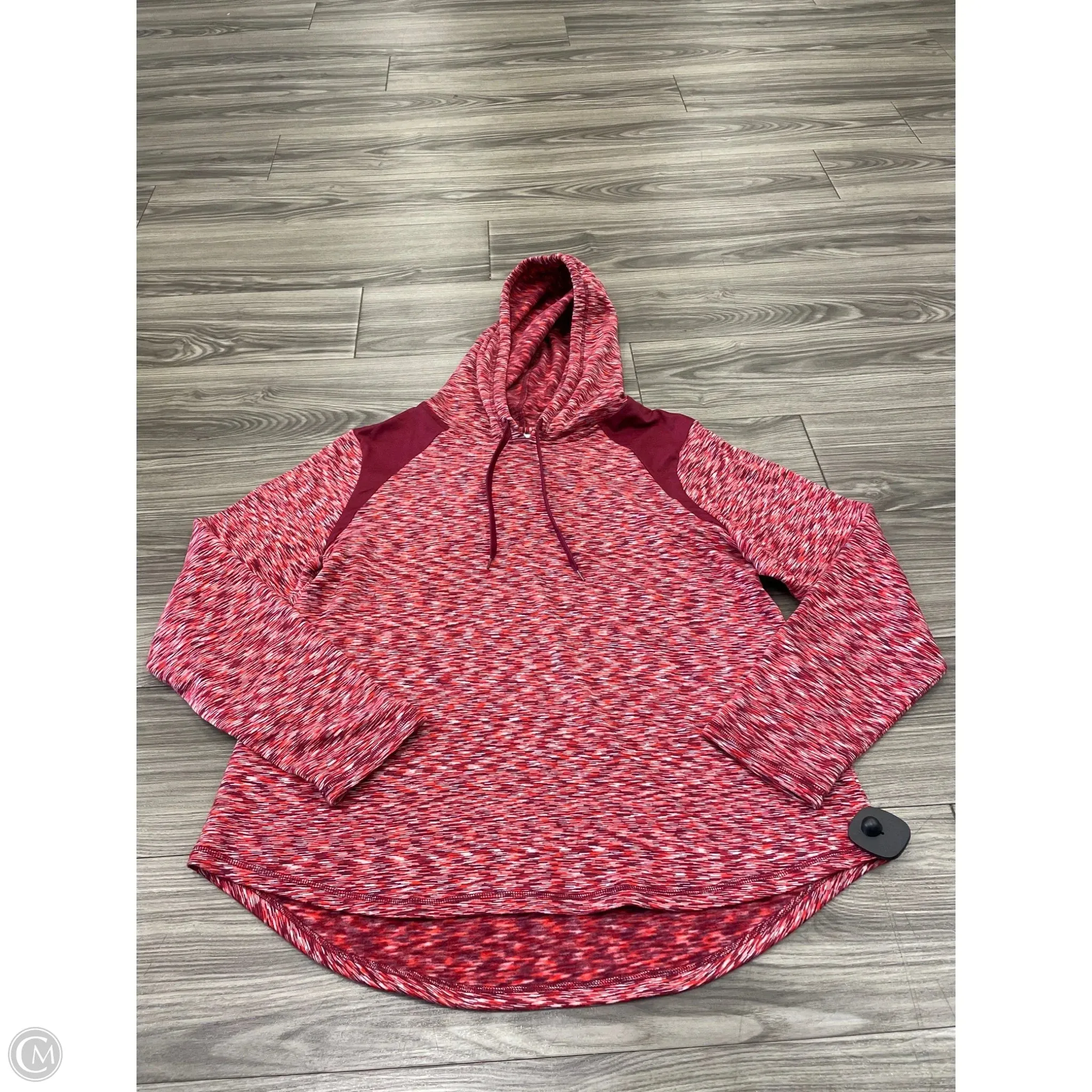 Versatile Hat Sweatshirt Hoodie By Danskin In Red, Size: Xl
