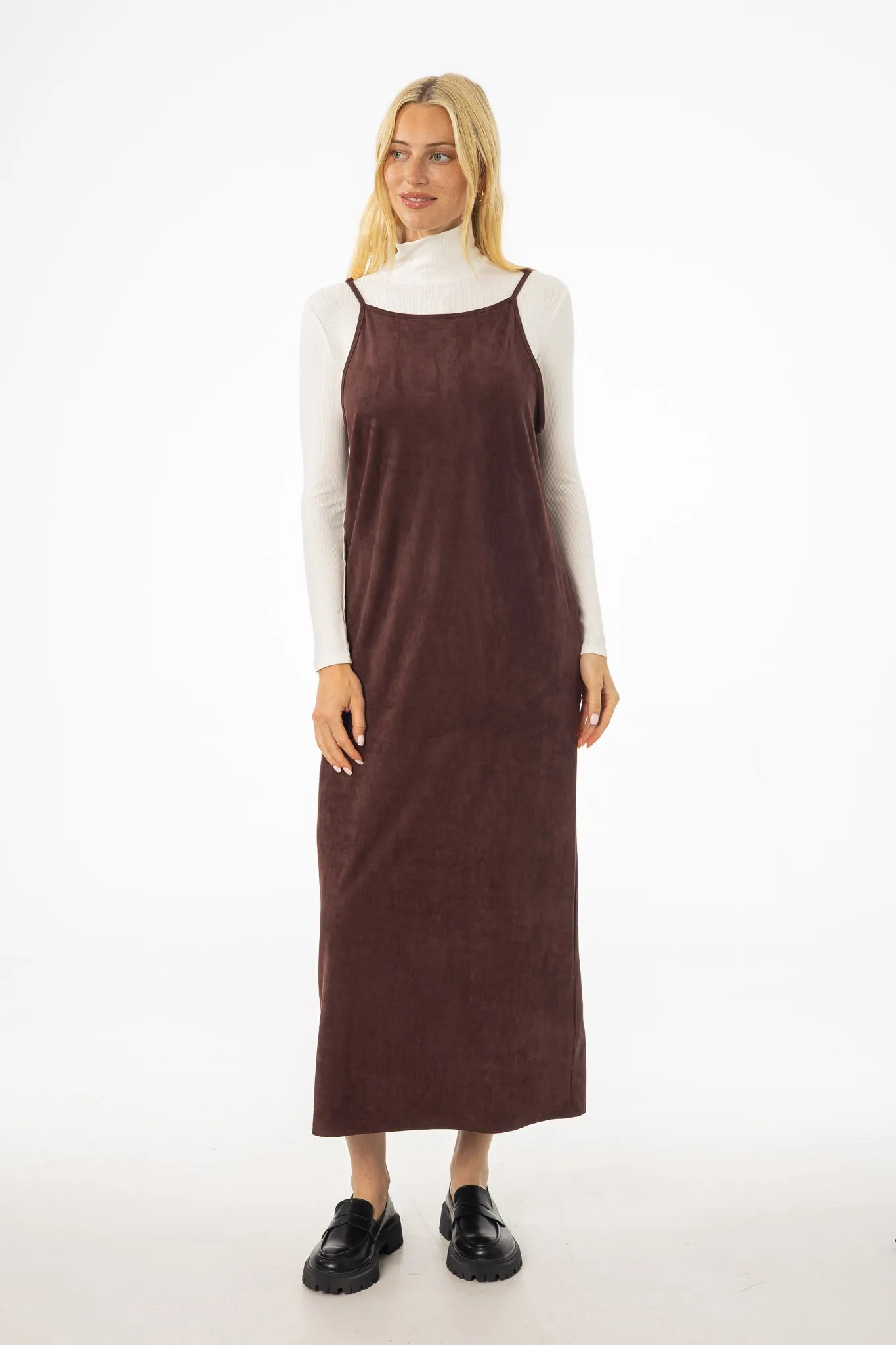 Maroon Microsuede Maxi Jumper Seasonal Fashion