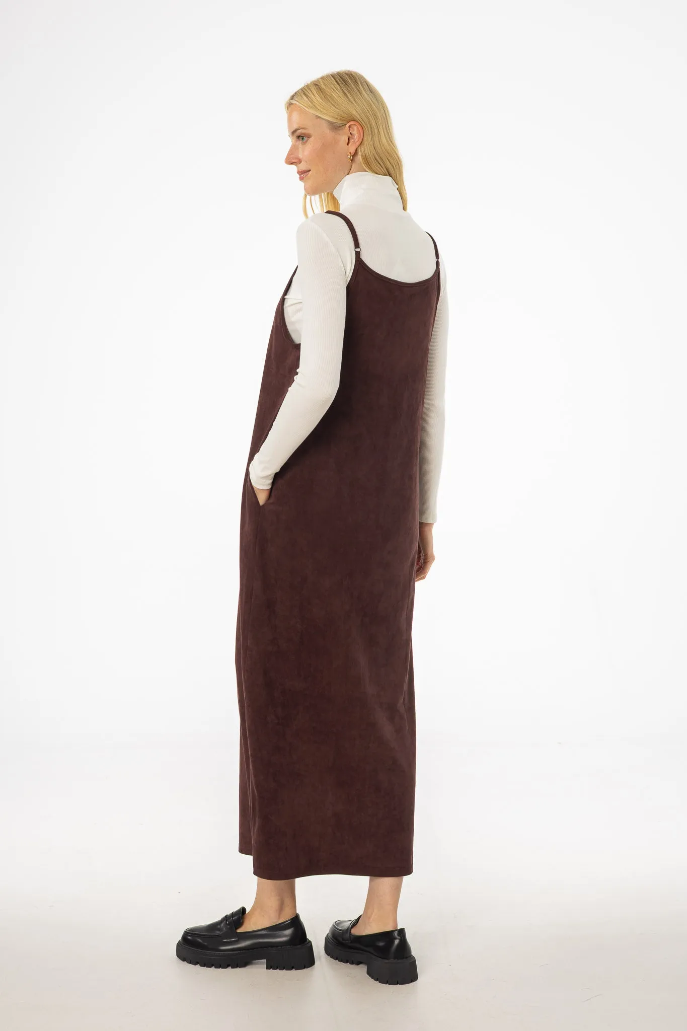 Maroon Microsuede Maxi Jumper Fashion Layer