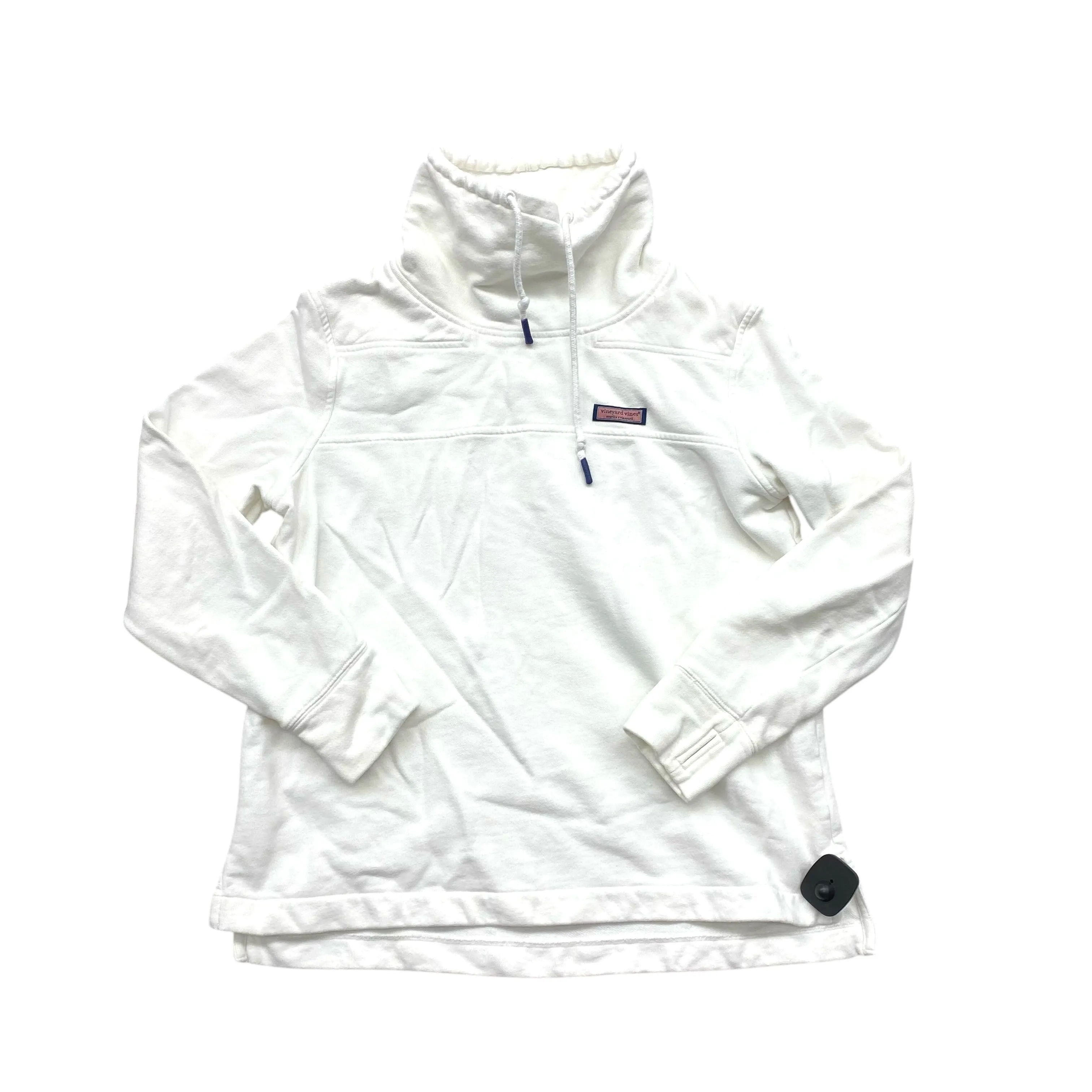 Athletic Sweatshirt Collar By Vineyard Vines In White, Size:S Basic Wear