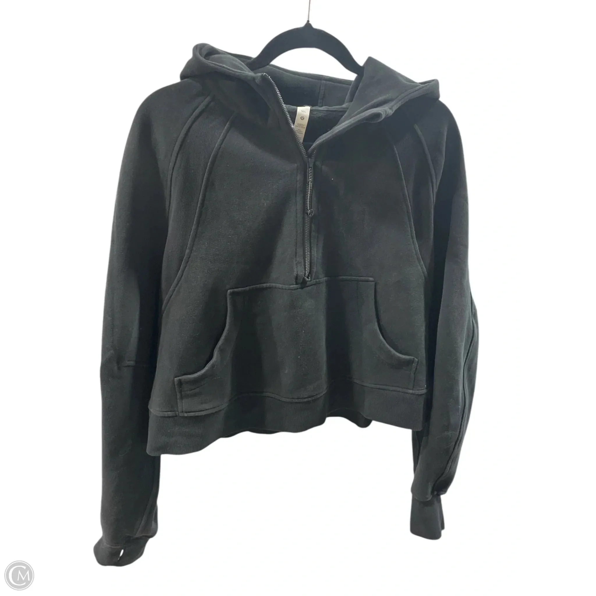 Athletic Sweatshirt Hoodie By Lululemon In Black Effortless Design
