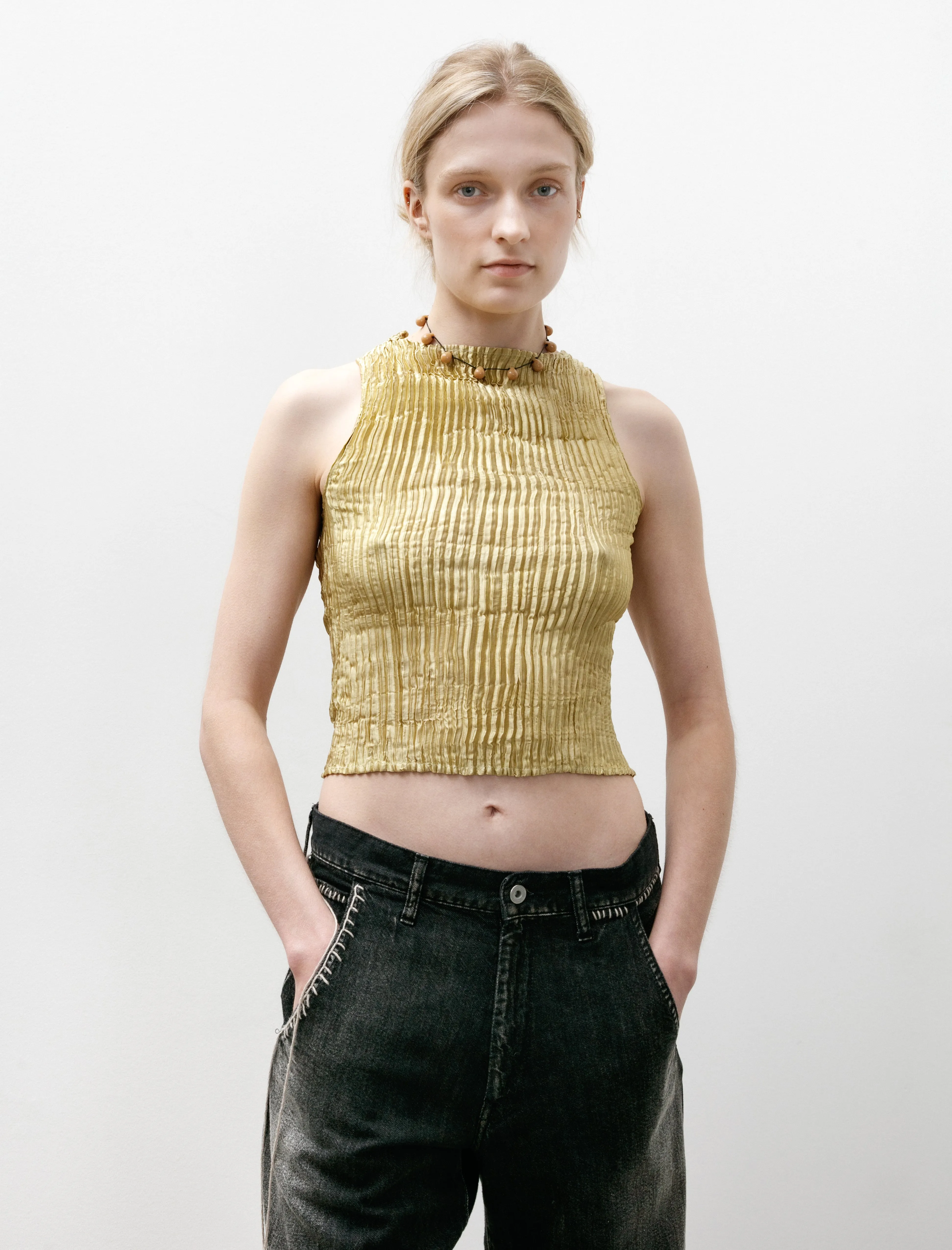 Pliss?? Silk Tank Top Pistachio Versatile Dress
