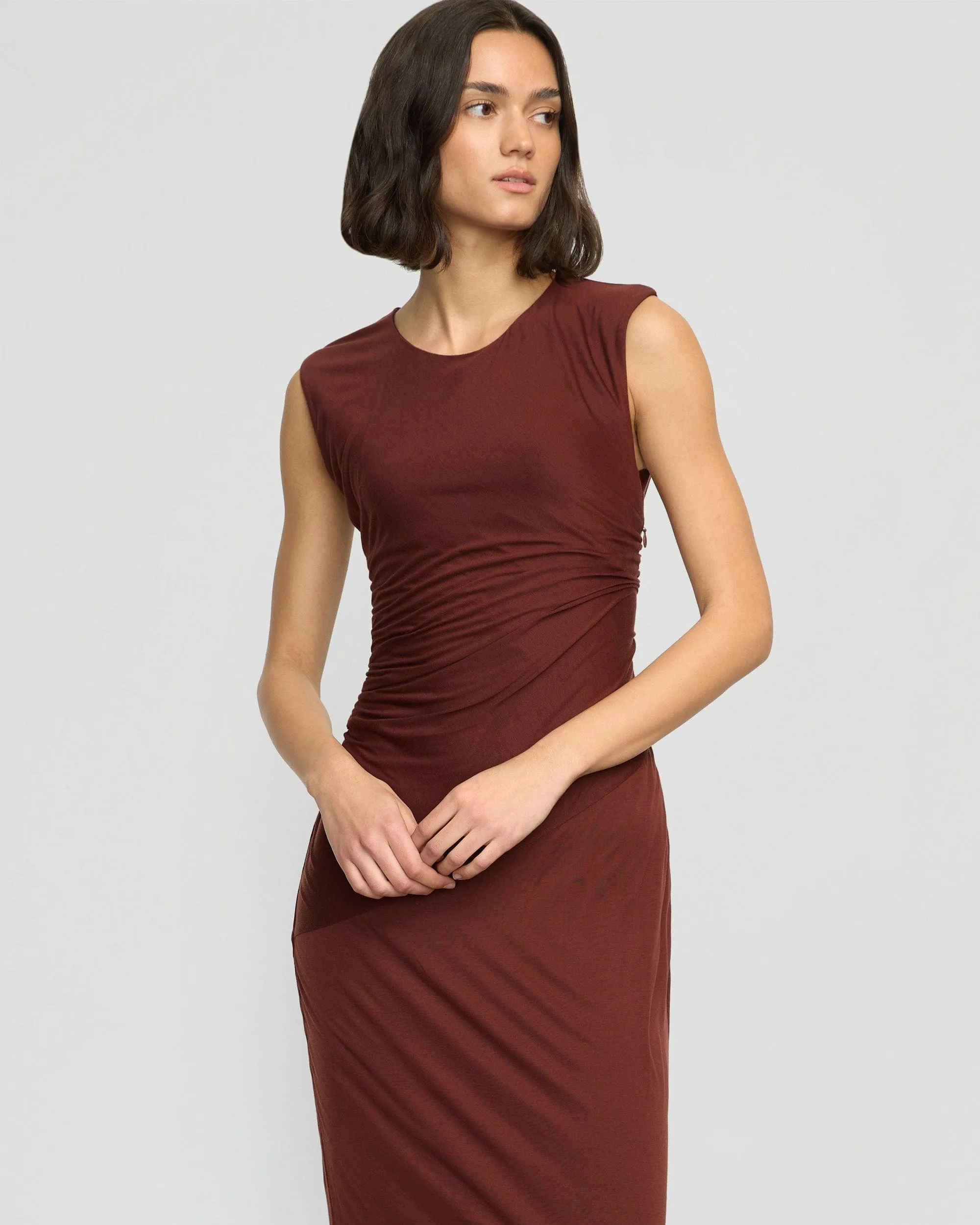 Rowena Twisted Tencel Jersey Dress temperature regulation Chic Accessory