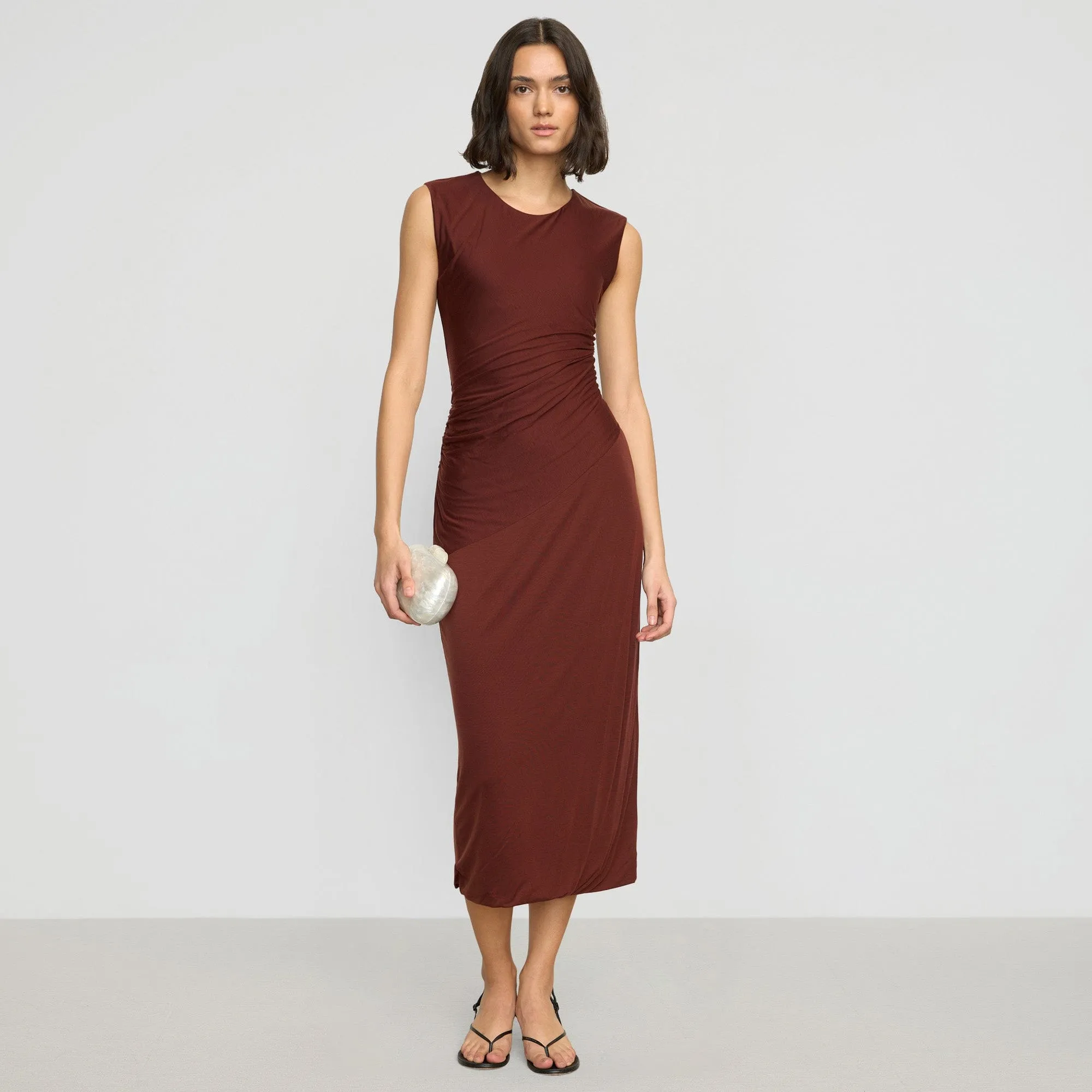 Story Glow Craft Core Rowena Twisted Tencel Jersey Dress