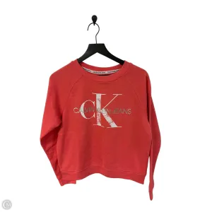Sweatshirt Crewneck By Calvin Klein In Orange, Size: S Comfortable Coat Play Mode