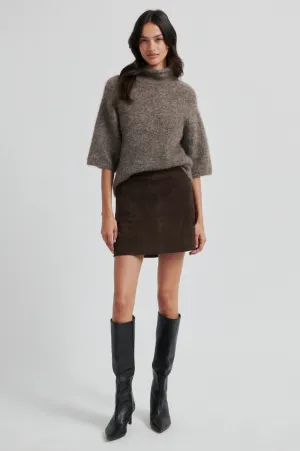 Commute Ease Noormie Suede Mini Skirt