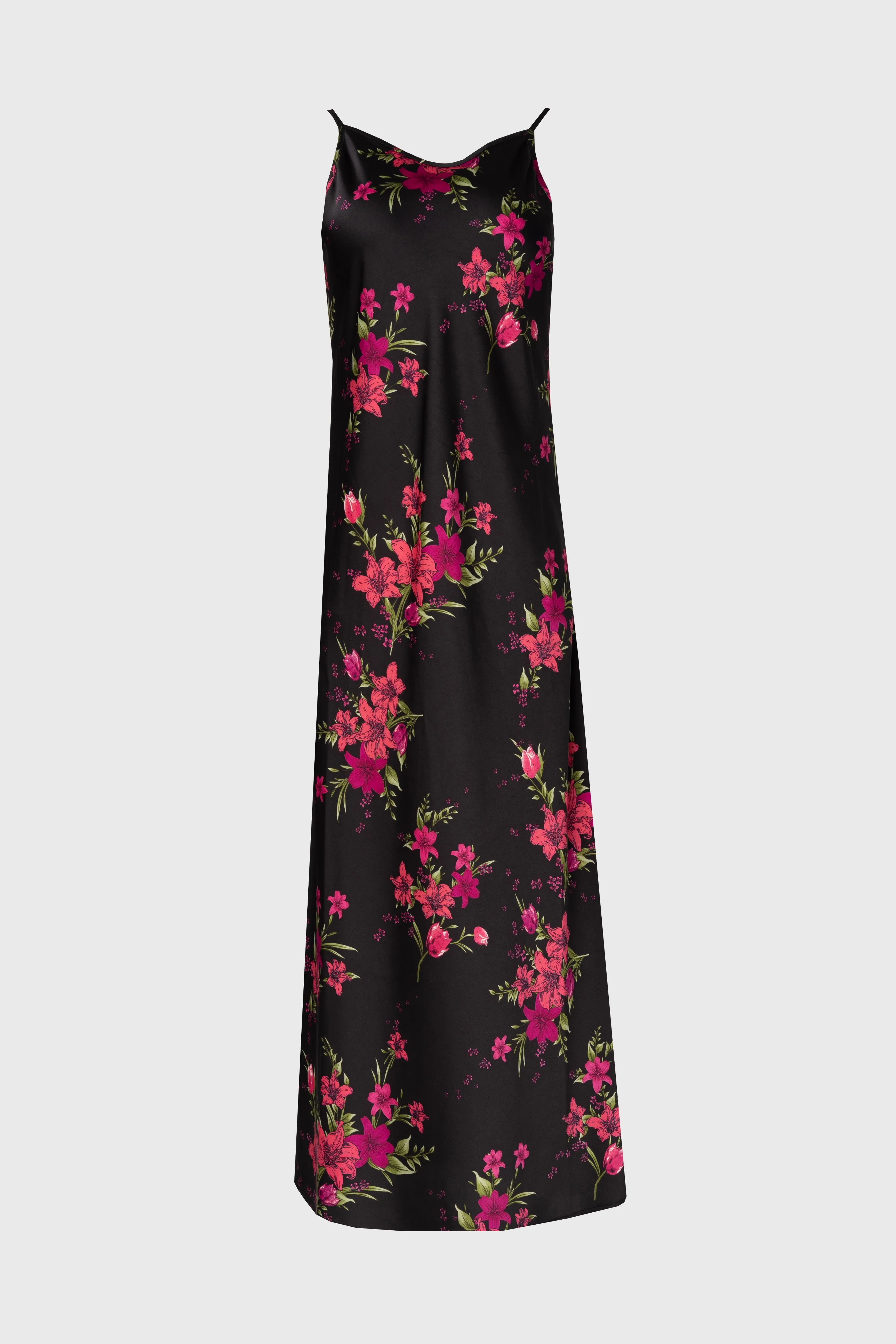 Magenta Floral Printed Slip Dress Sporty Gear Bio Glow