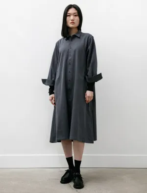 R17A1 Shirt Dress Denim Asphalt Sustainable Wear Street Look