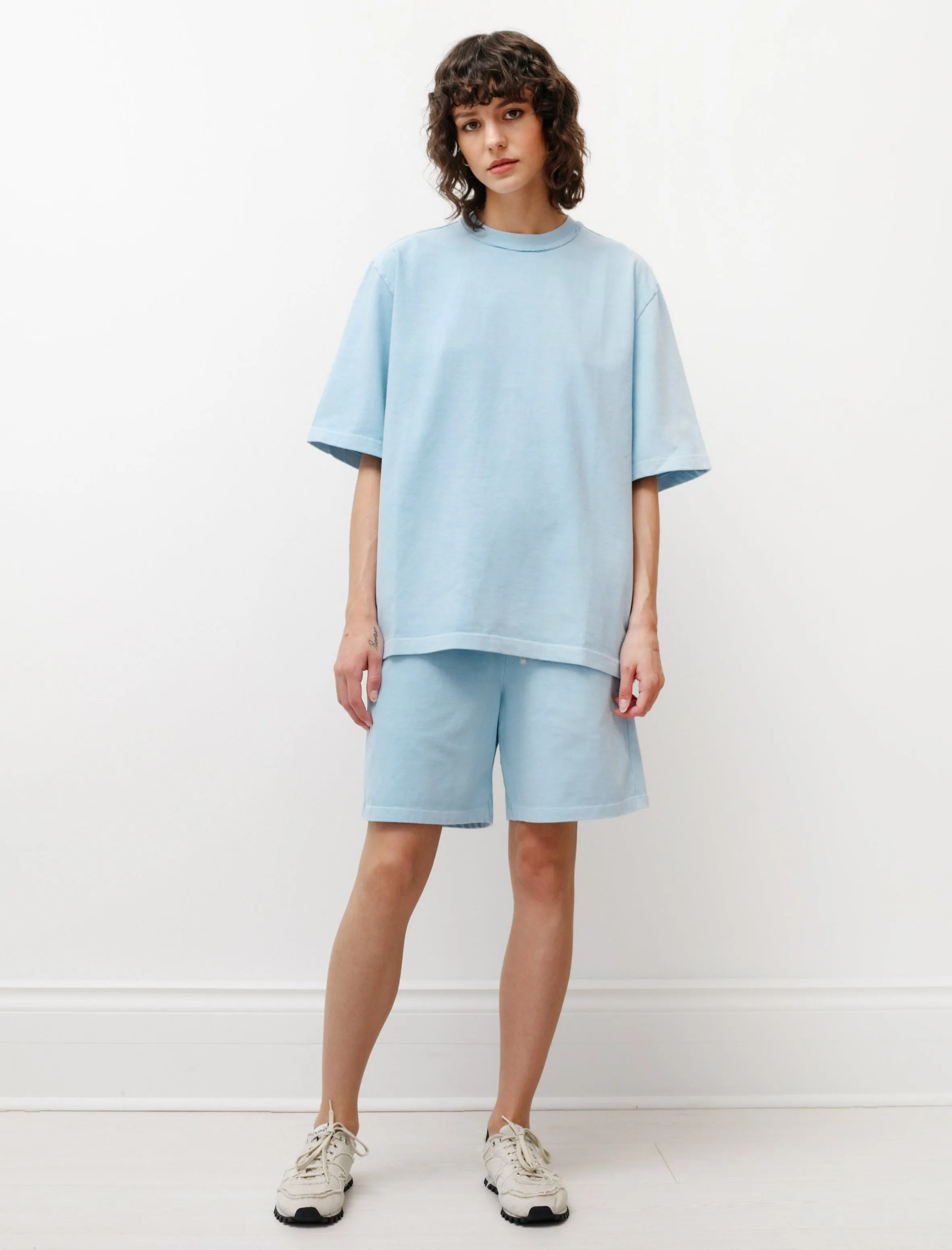 SS Big Tee Heavy Jersey Indigo Dye Love Core casual sneakers