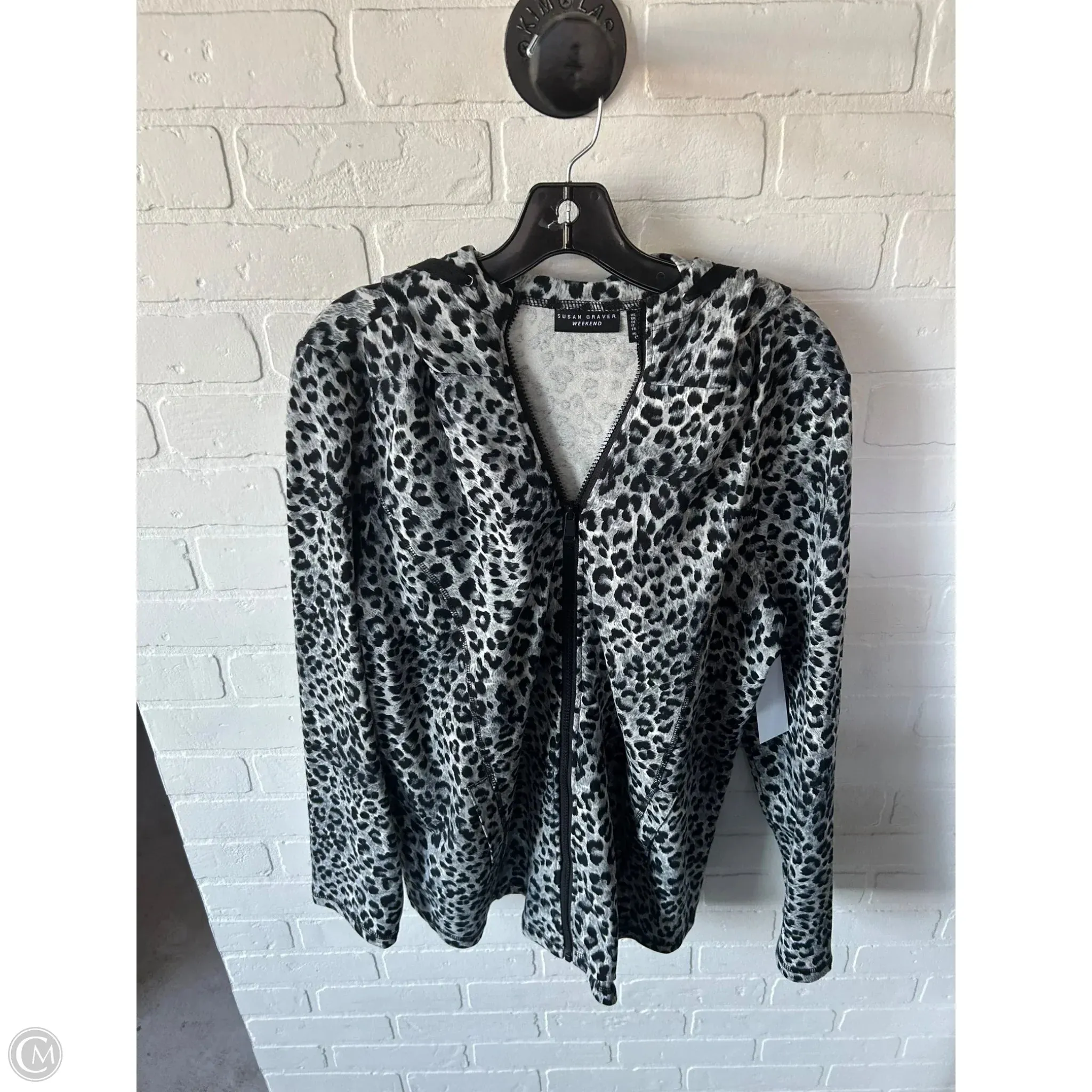 Sweatshirt Hoodie By Susan Graver In Grey, Size: L Formal Wear