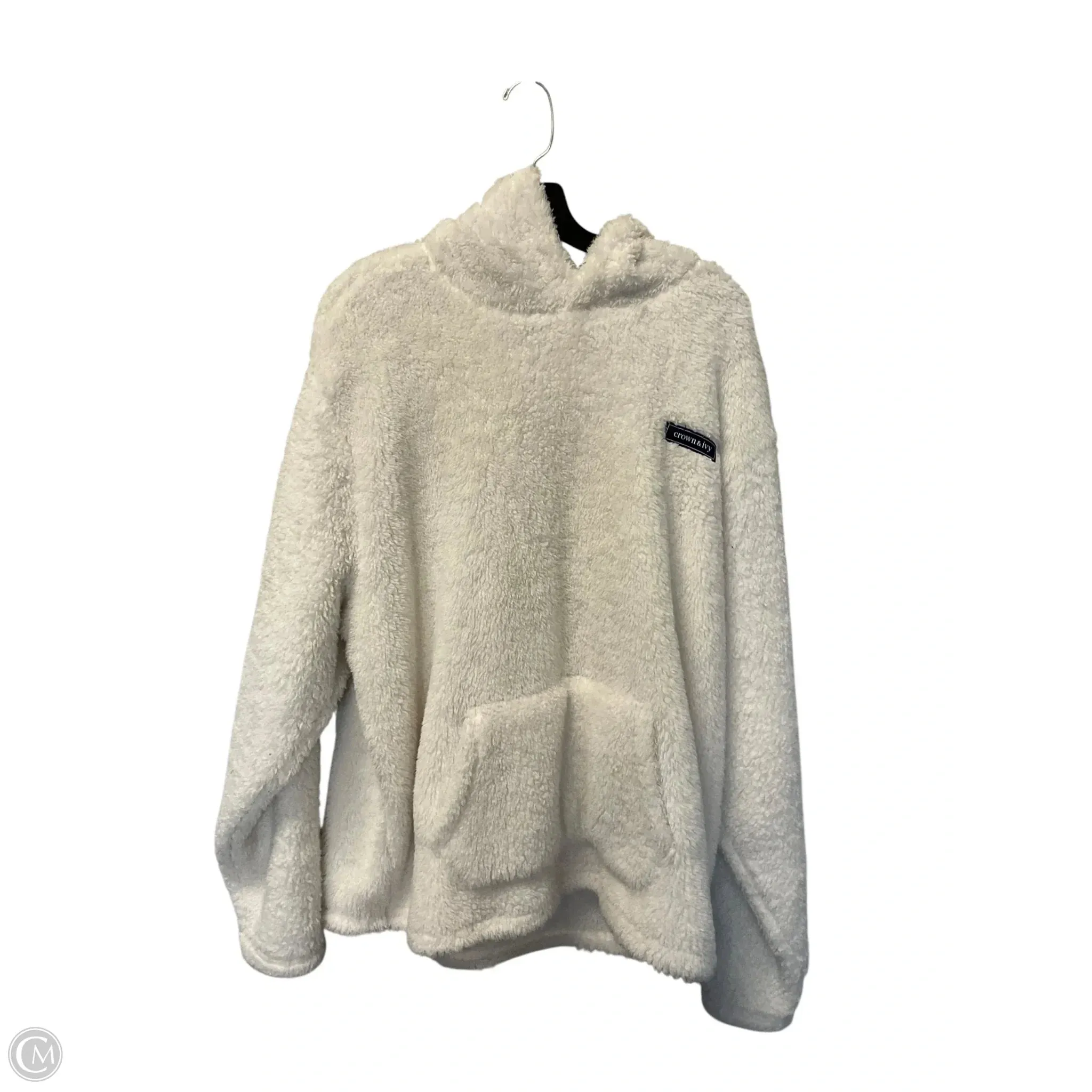 Sweatshirt Hoodie By Crown And Ivy In White, Size: Xl Soft Core StretchFit