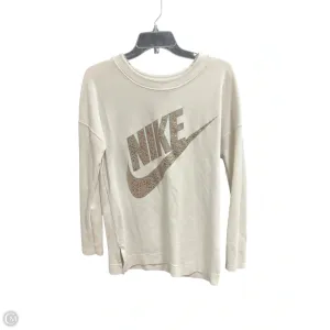Athletic Sweatshirt Crewneck By Nike Apparel In White, Size: S Tropical Glow