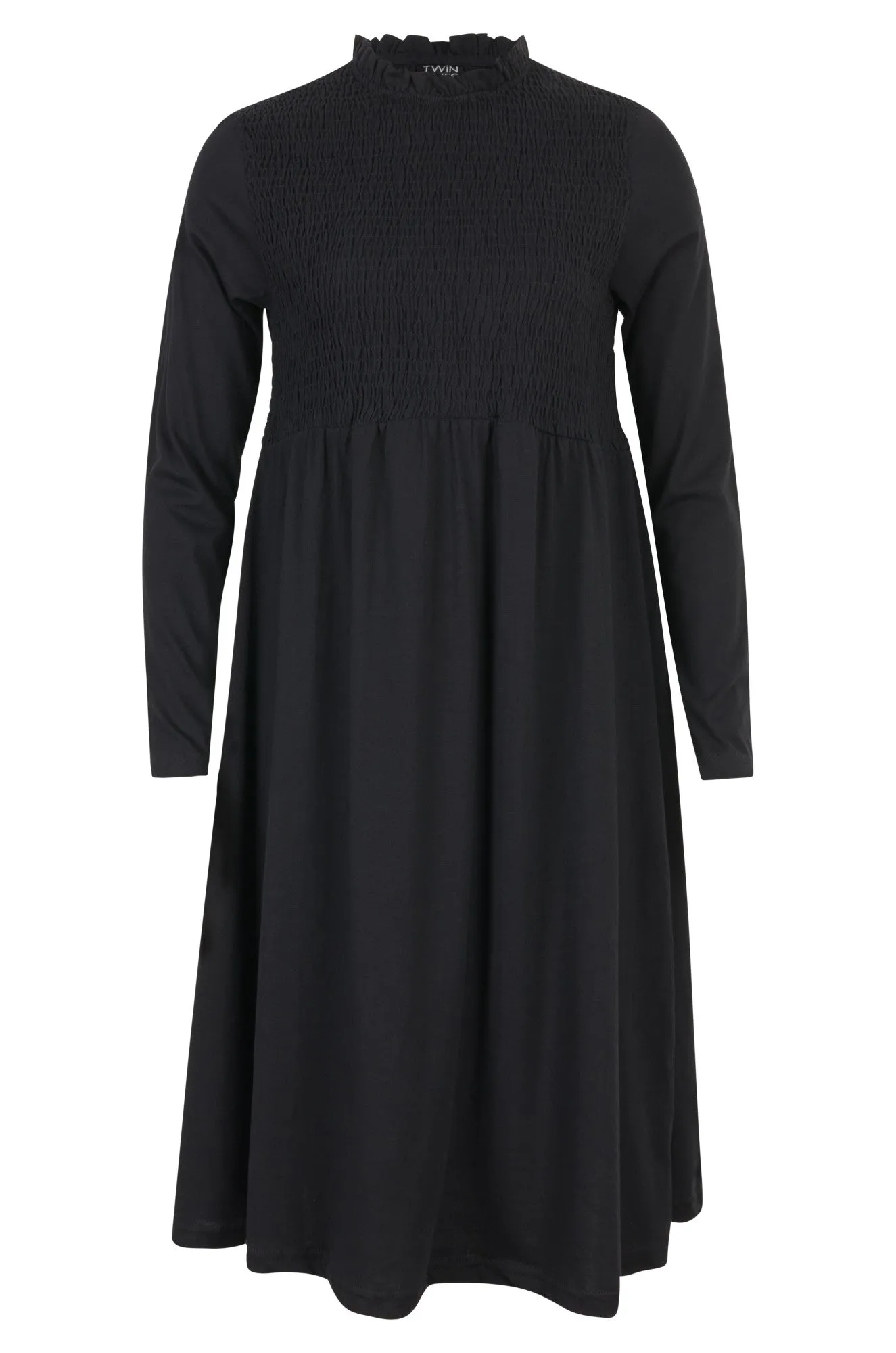 100% Cotton Dress | Black | 3411B1 Lounge Gear Flash Look