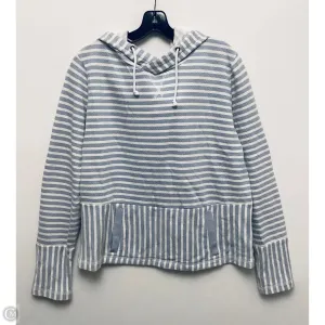 Sweatshirt Hoodie By Clothes Mentor In Blue & White, Size: M Comfortable fit Layering Piece