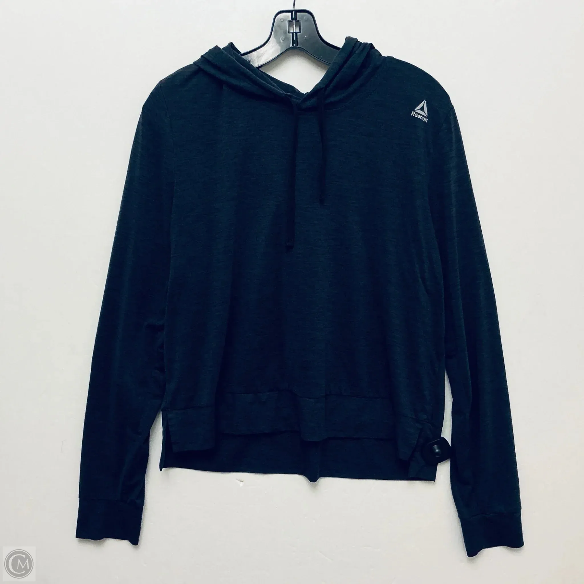 TagFreeDesign Athletic Sweatshirt Hoodie By Reebok In Black, Size: L