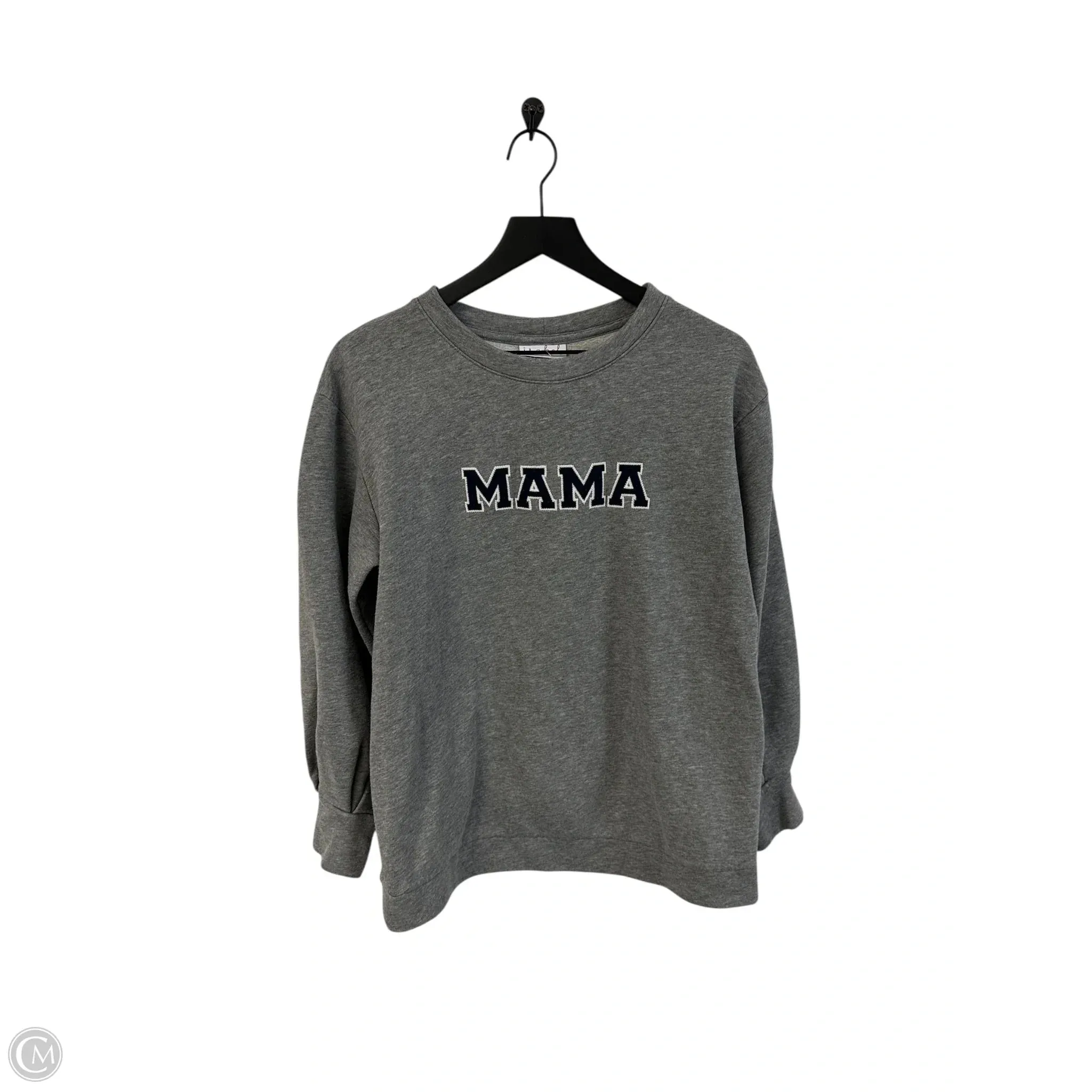Sweatshirt Crewneck By Ingrid & Isabel In Grey, Size: M Saga Fit Spanish Glow