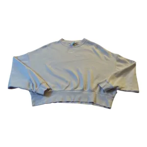 Athletic Sweatshirt Crewneck By Nike In Cream, Size:S Stylish Bottom VentilatedMesh