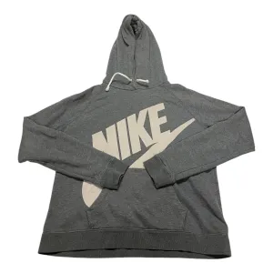 Seasonal Style Athletic Sweatshirt Hoodie By Nike In Grey, Size:L